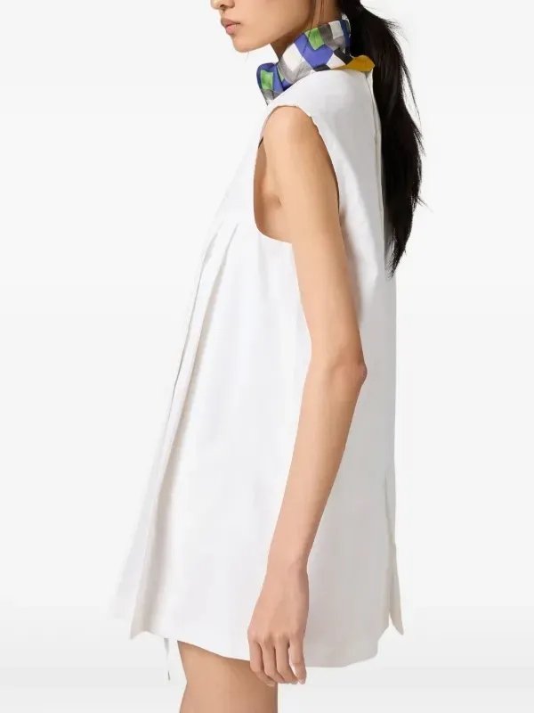 Miu Miu White Poplin Mini Shirt Dress