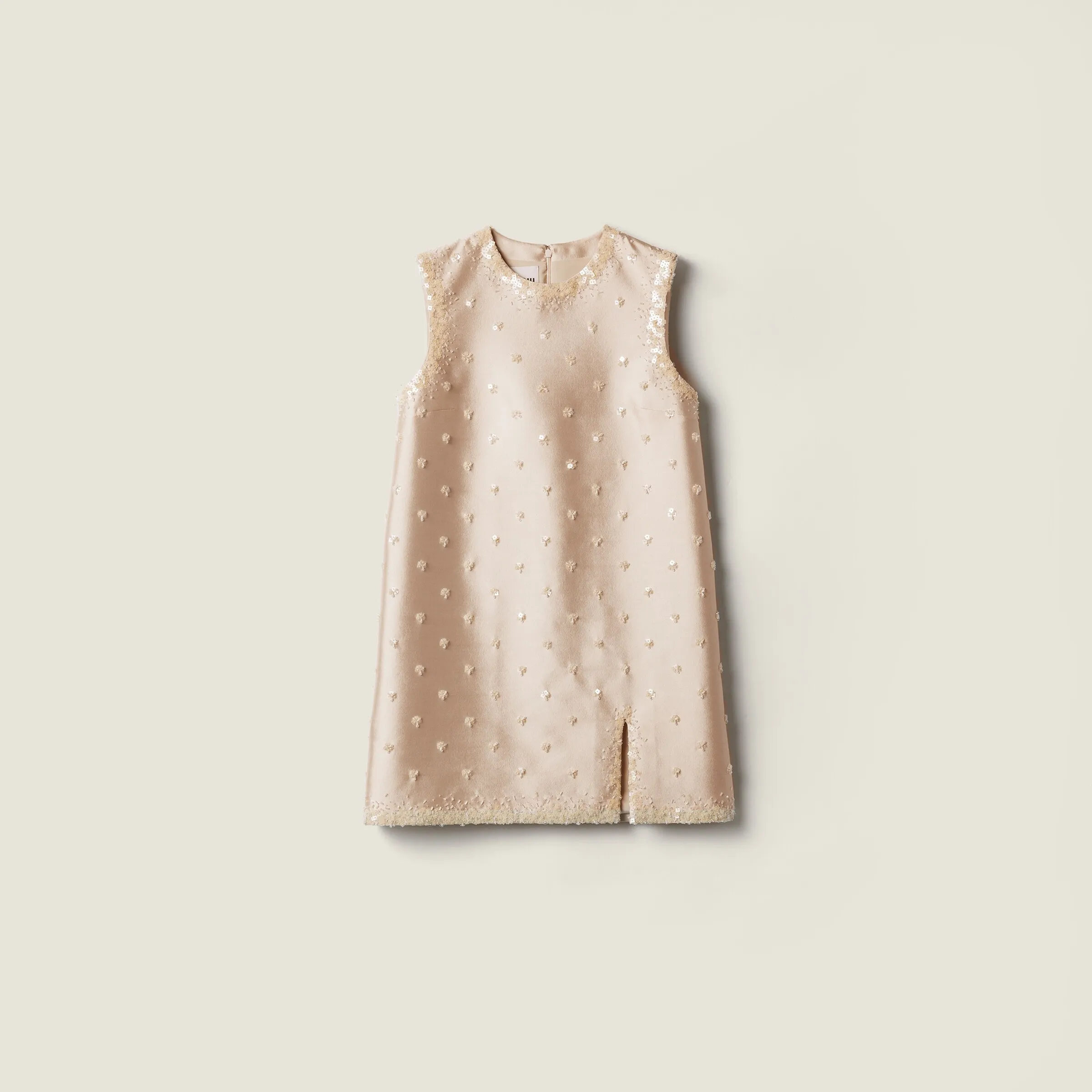Miu Miu Embroidered Silk Mini Dress