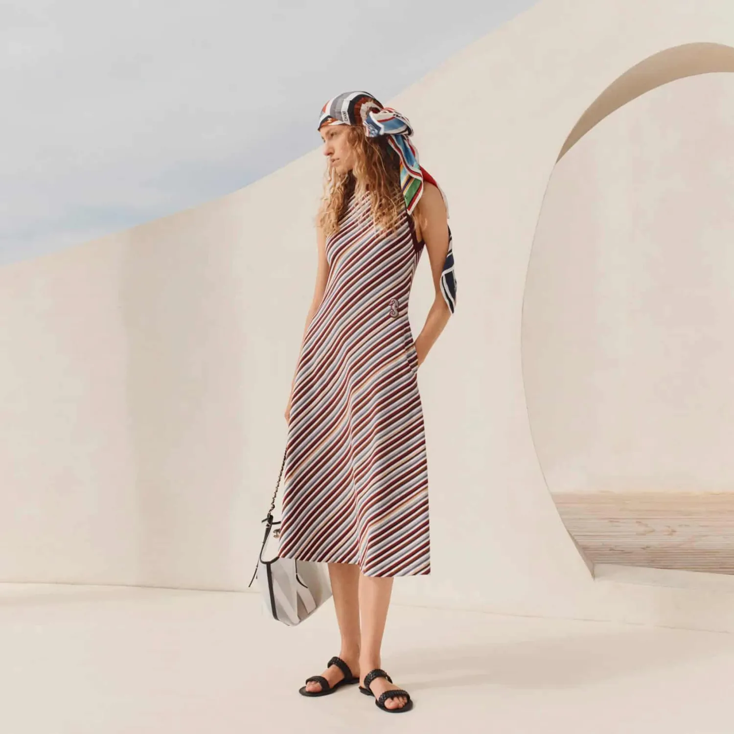 Chanel Coca Beach Stripes Midi