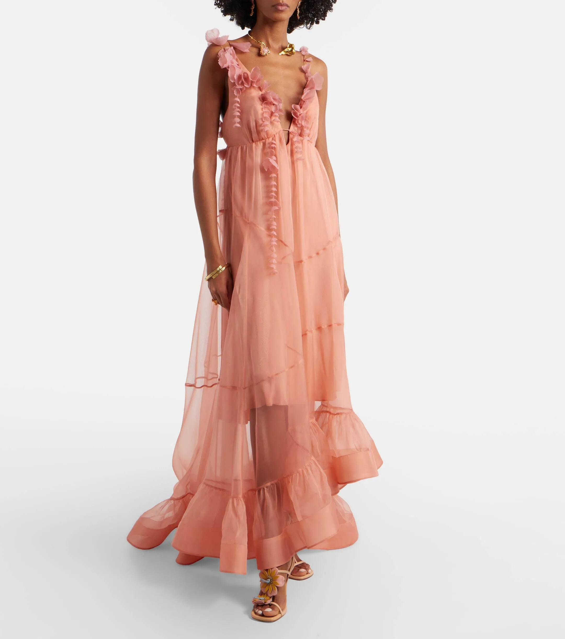 Zimmermann Como Pink Floral Maxi Dress