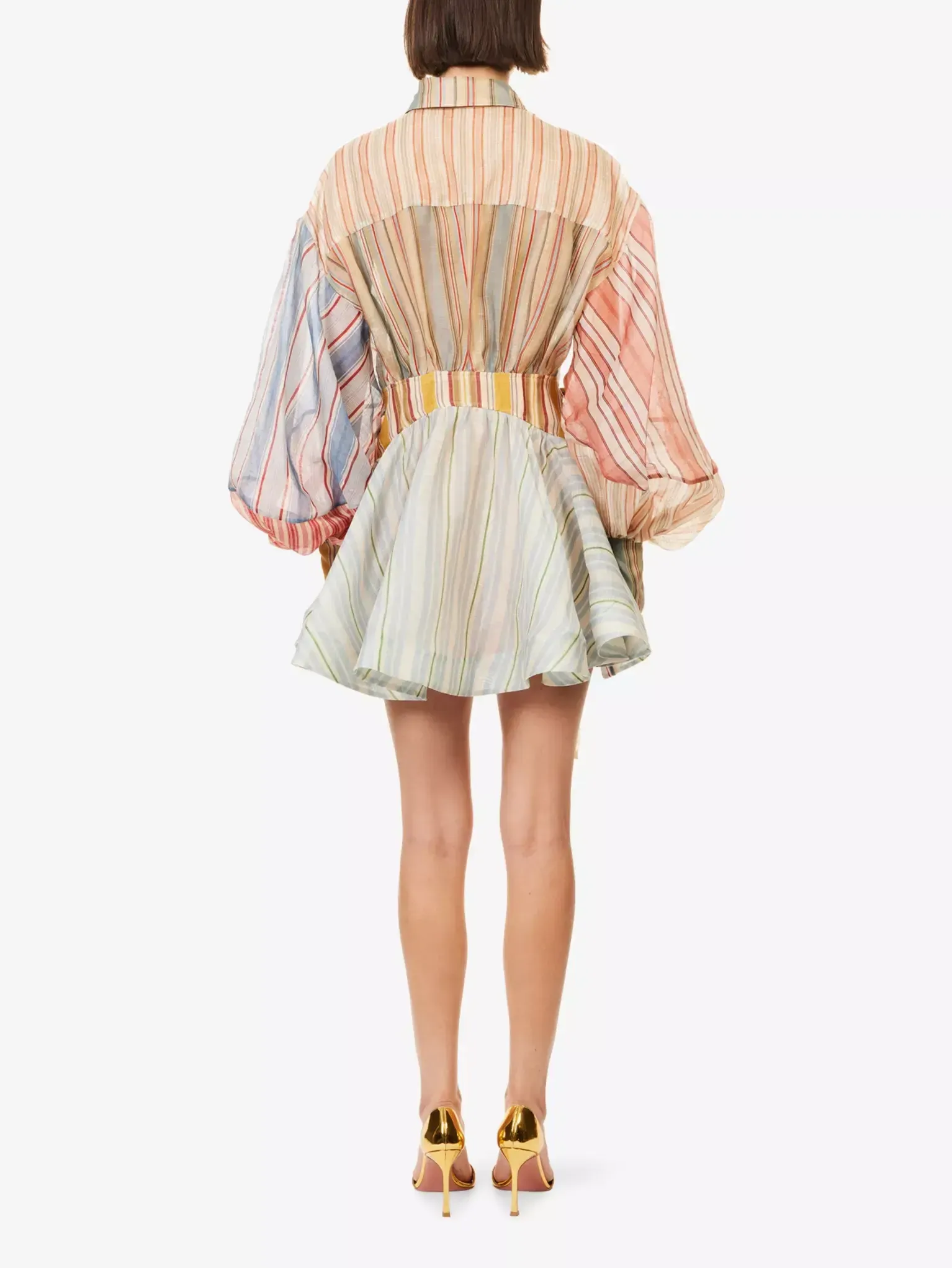 Zimmermann Rebellion Patchwork Striped Mini Dress
