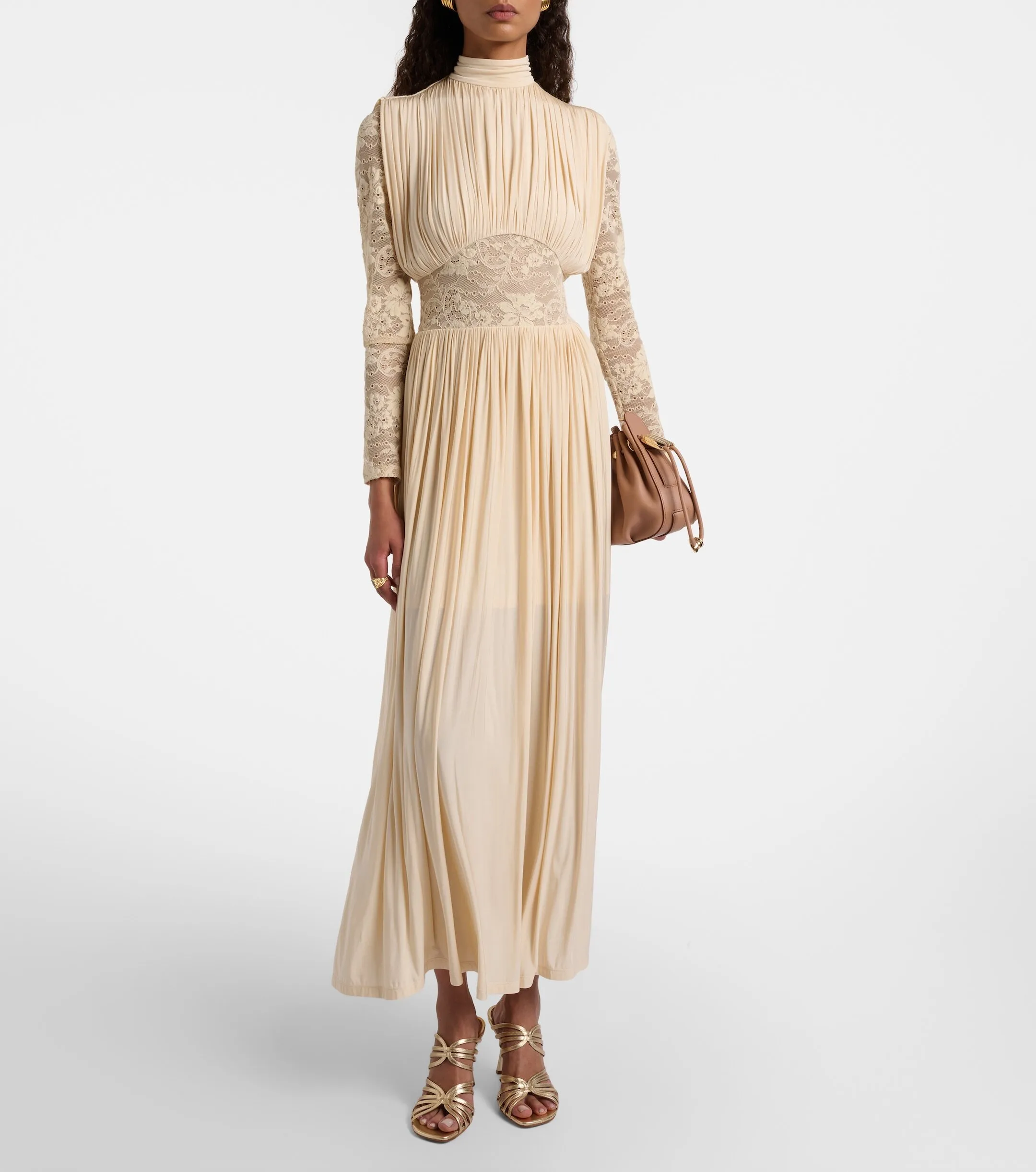 Zimmerman Draped Lace Maxi Gown
