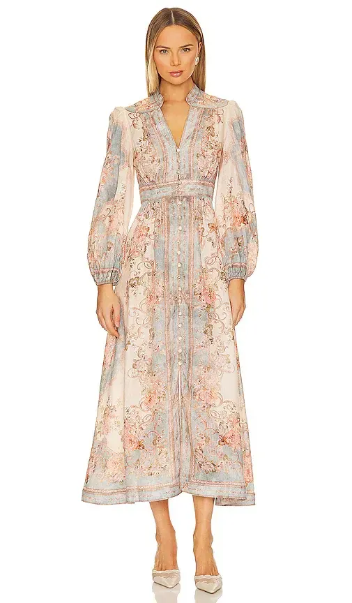 Zimmermann August Plunge Midi Dress