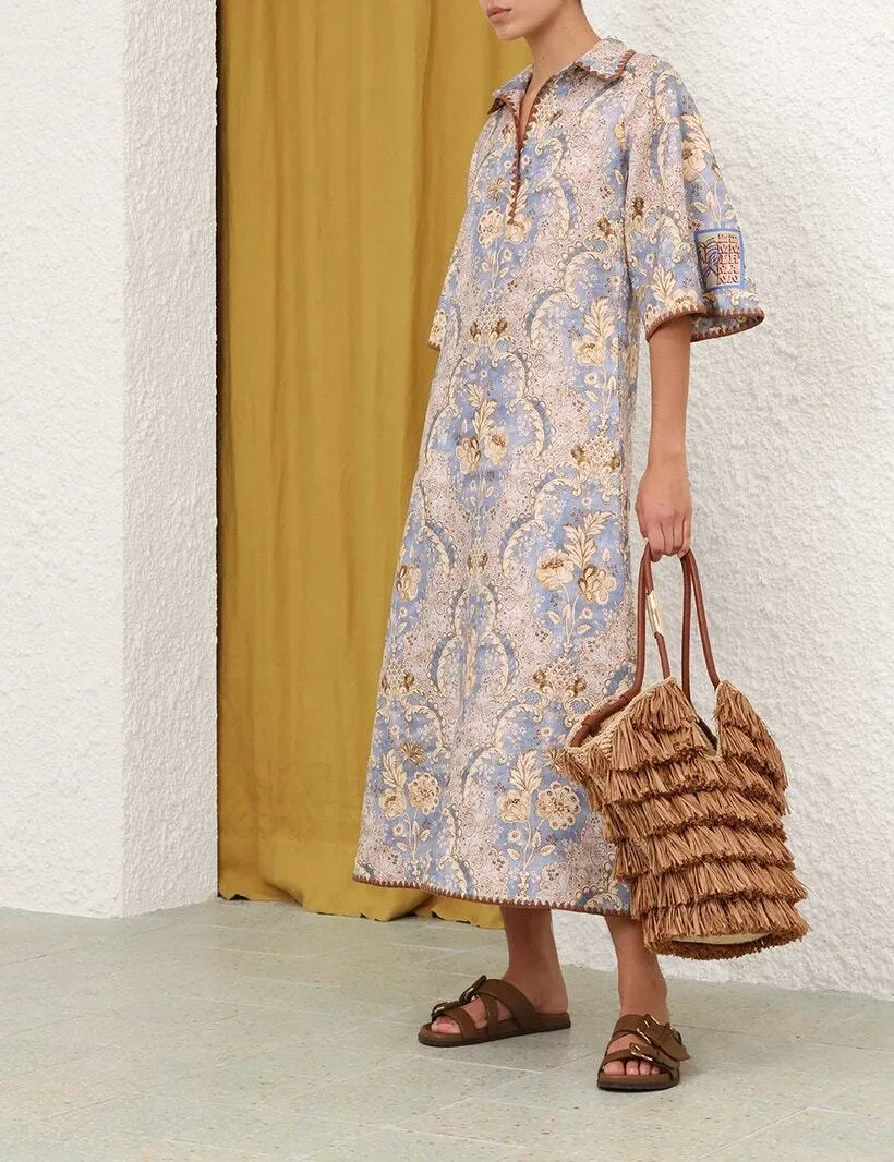 Zimmermann Daylight Printed Tunic Midi Dress
