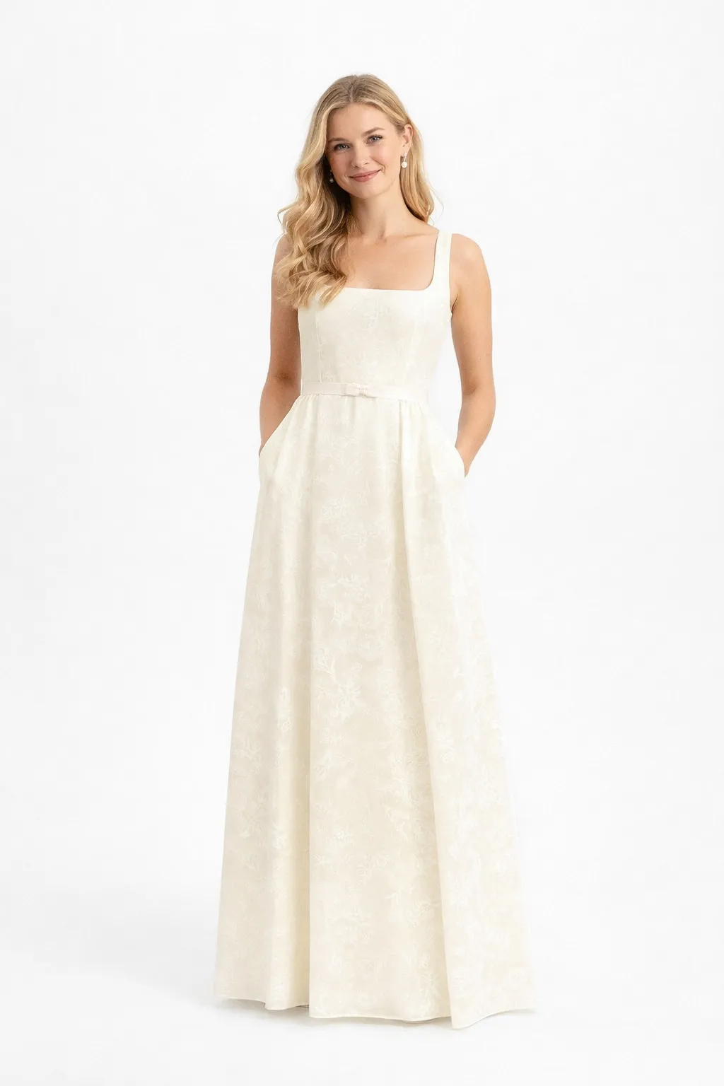 Christian Dior Ecru Organza Maxi Dress