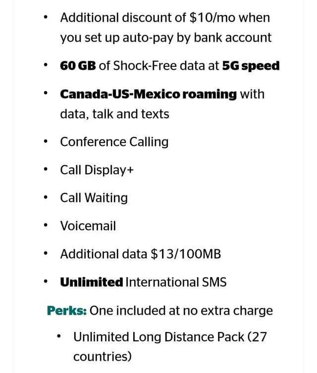 USA Smartphone - Unlimited International SMS