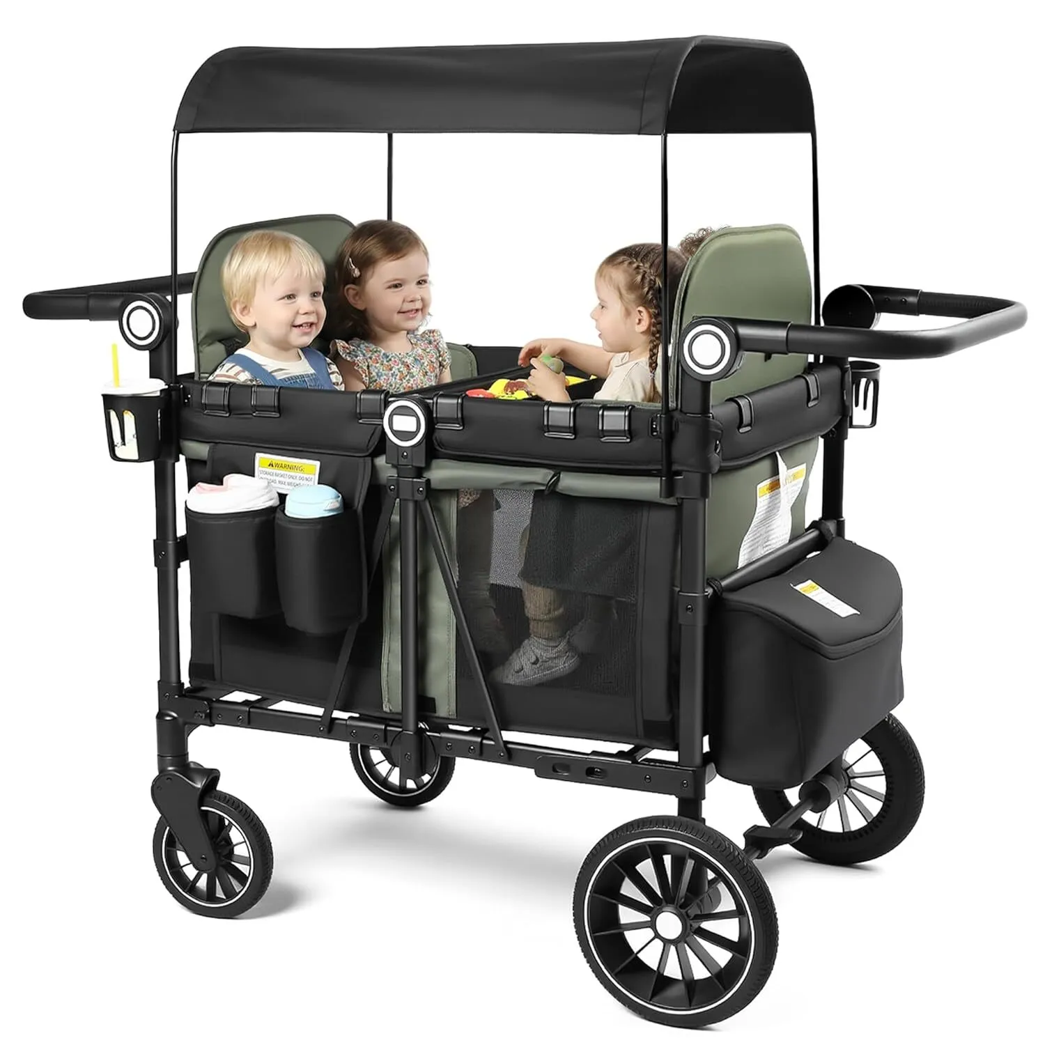 4-Passenger Stroller Wagon – Seats Up to 4 Kids (Large Storage)