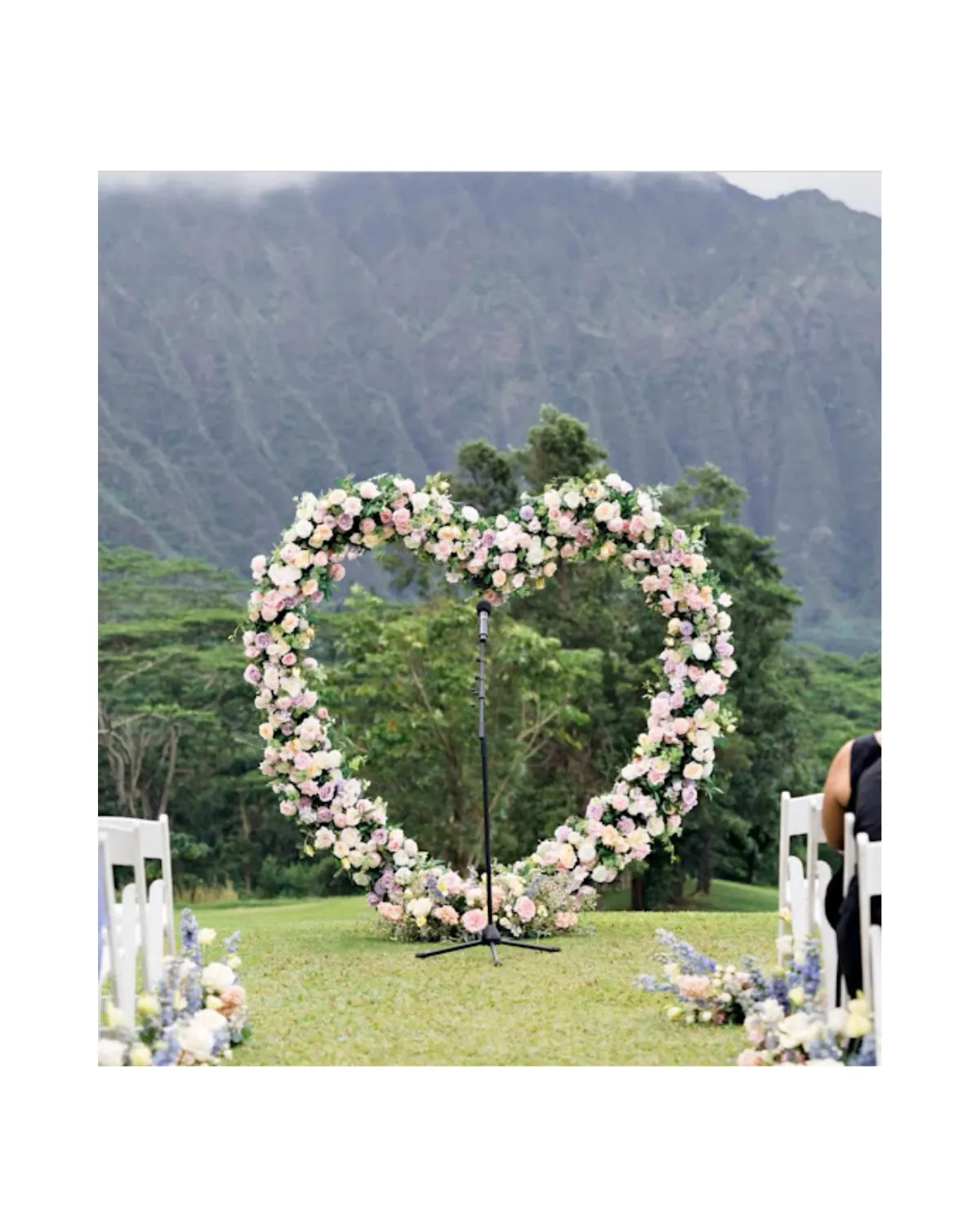 Heart Back Drop Decorated