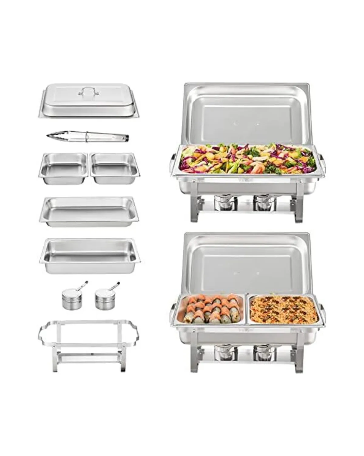 8 Qt. Stainless Steel Chafer w/Sterno