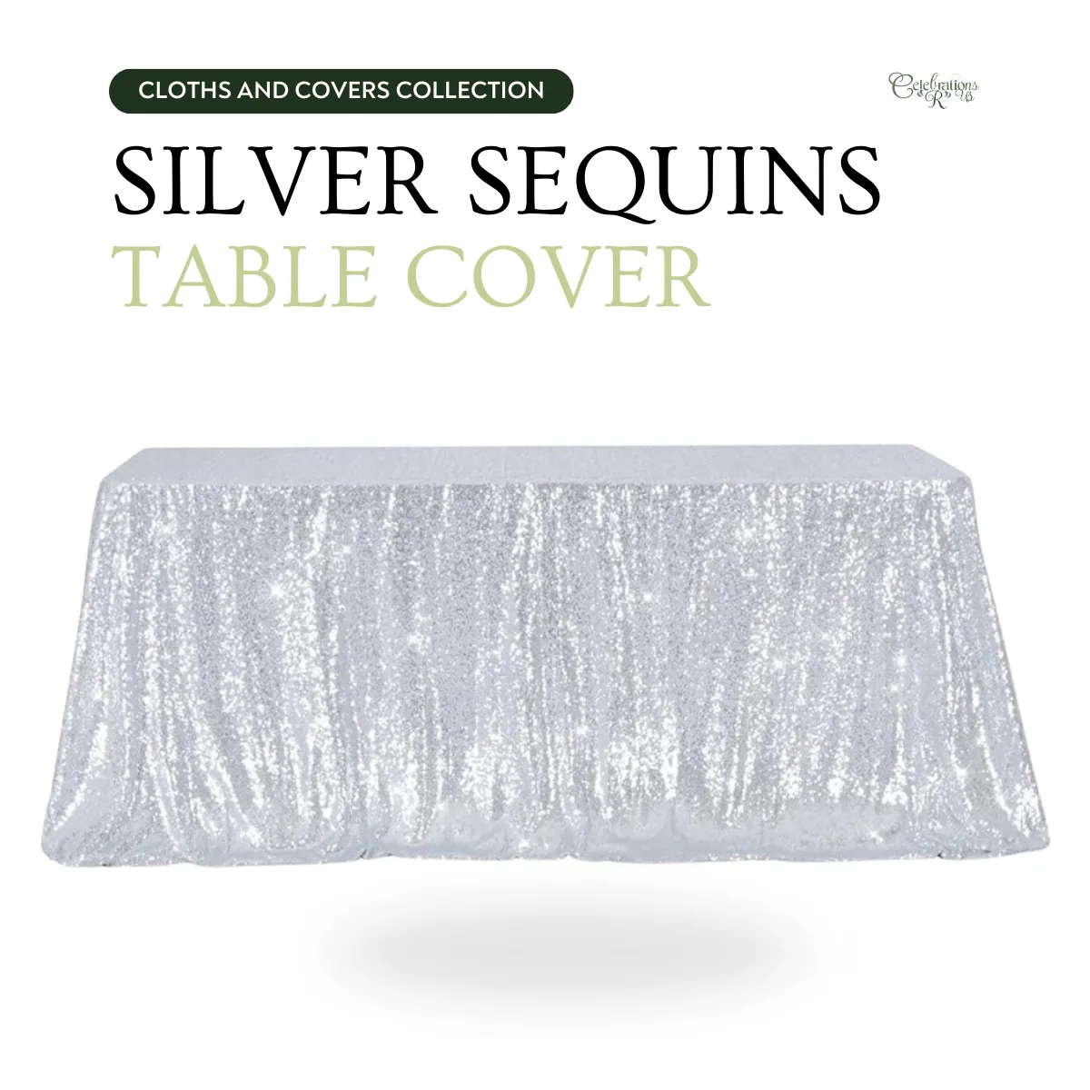 Silver Sequins Table Cloth
