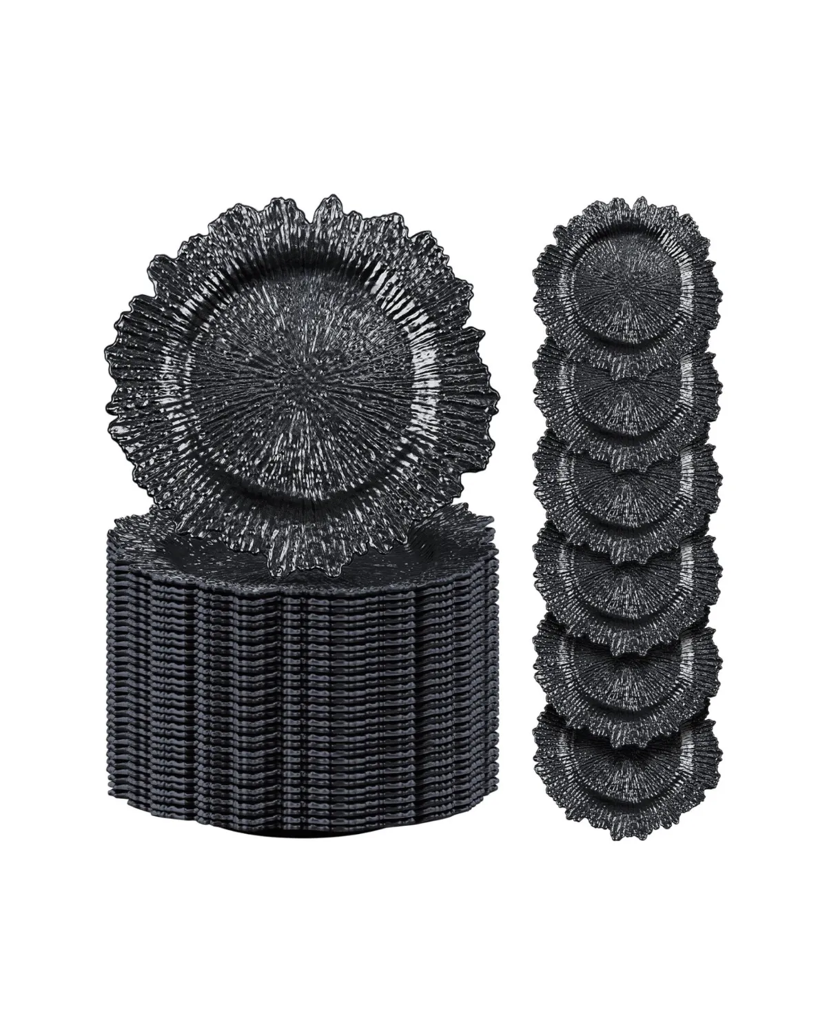 Black Charger Plates 13"