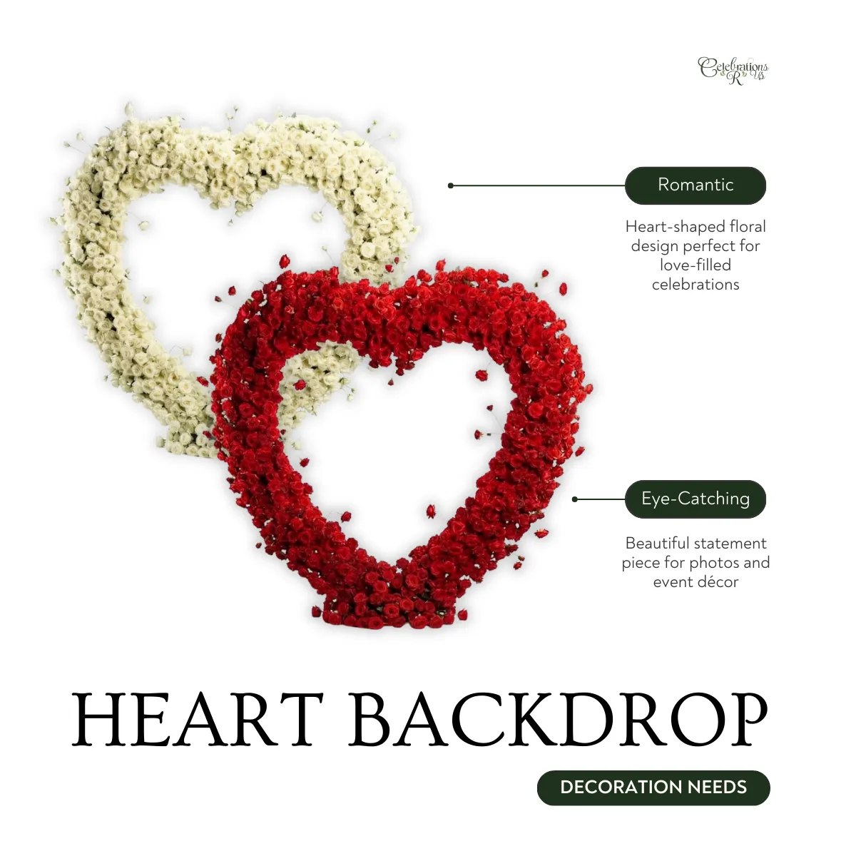 Heart Flower Back Drop