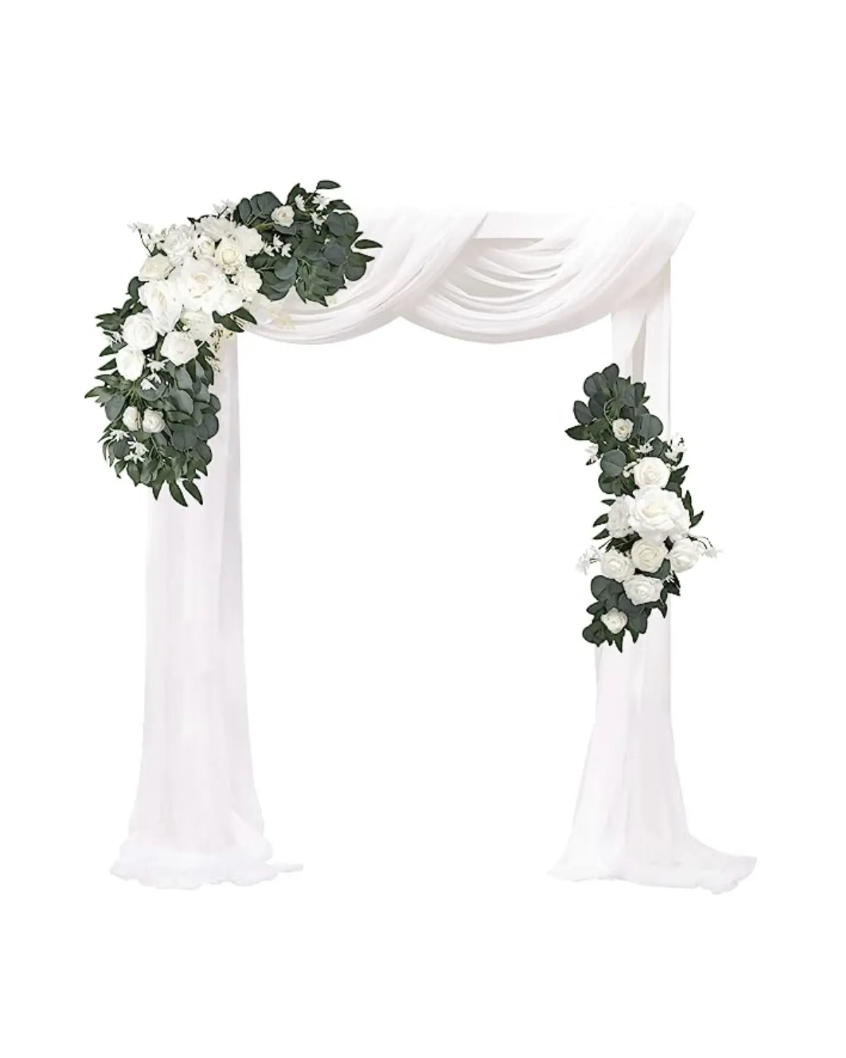Wedding Arch Decor to includes two Floral and four Curtains