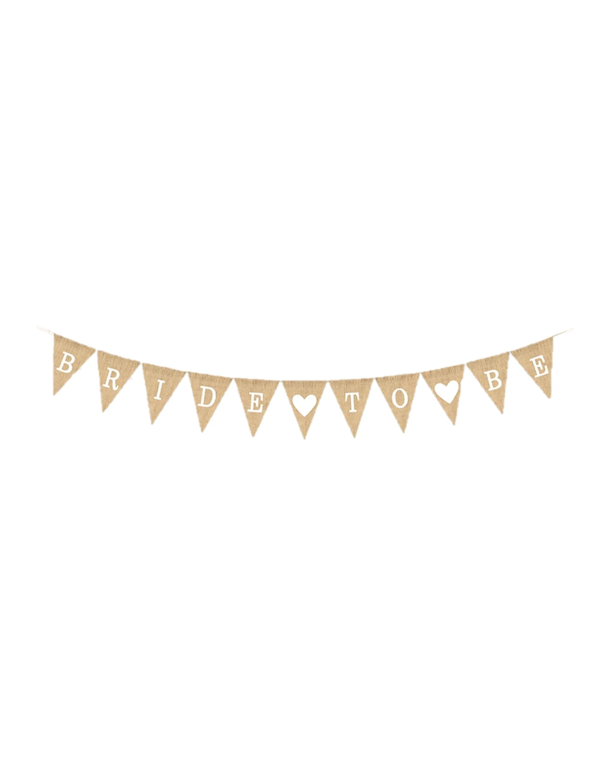 Bride (Heart) To (Heart) Be, Hessian Bunting