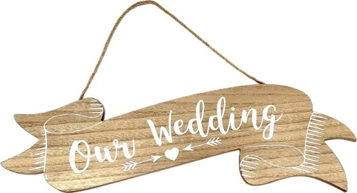 "Our Wedding" Sign Decoration Wooden