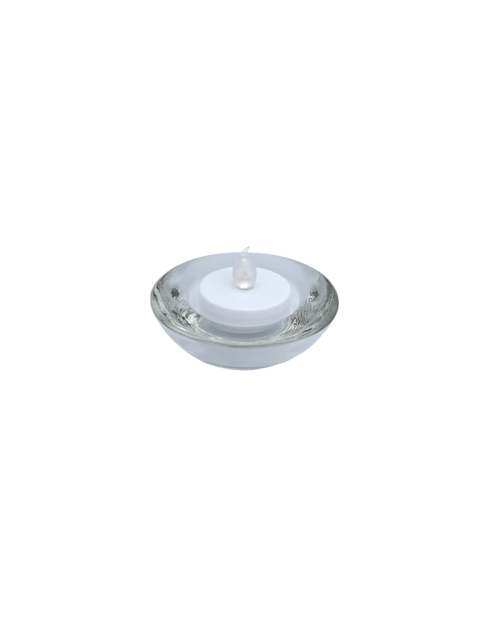 Round Tealight Candle Holder Glass UFO