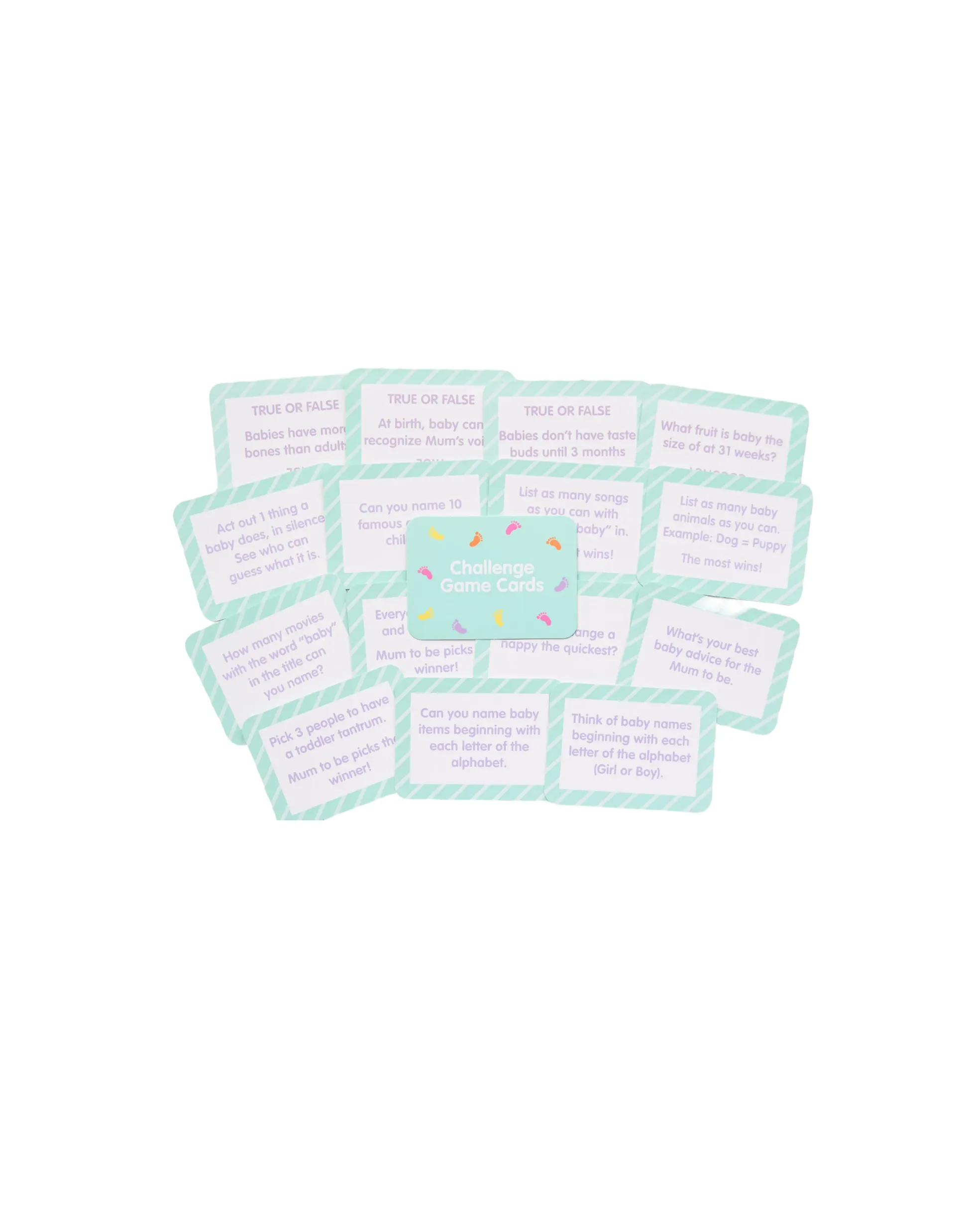 Baby Shower Challenge Game (x24 Cards)