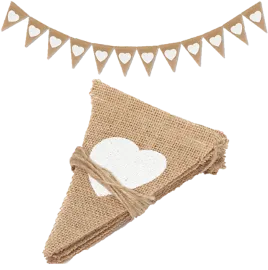 Heart Hessian Bunting 3M 