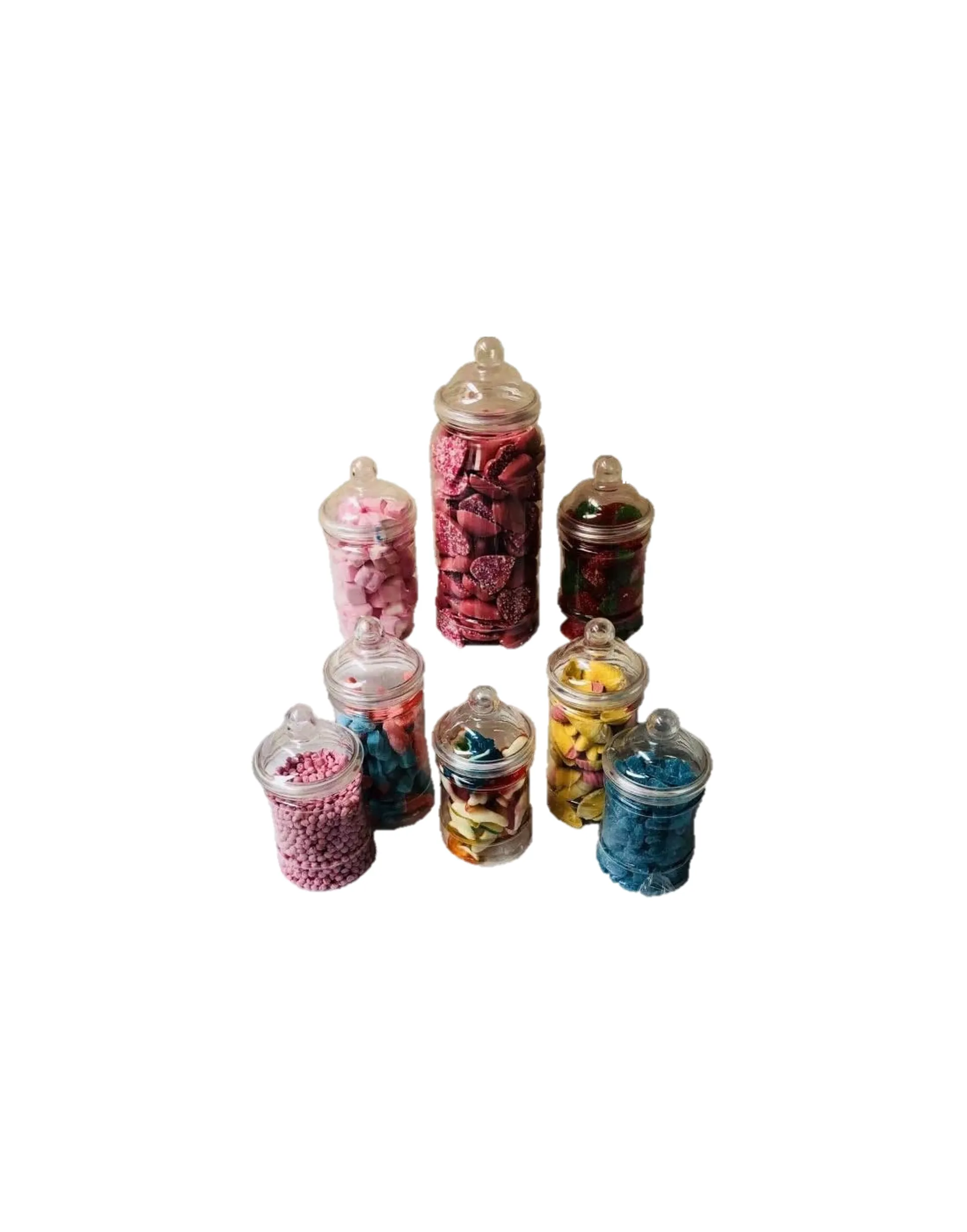 Sweet/Candy Jar Set  x8 (Plastic)