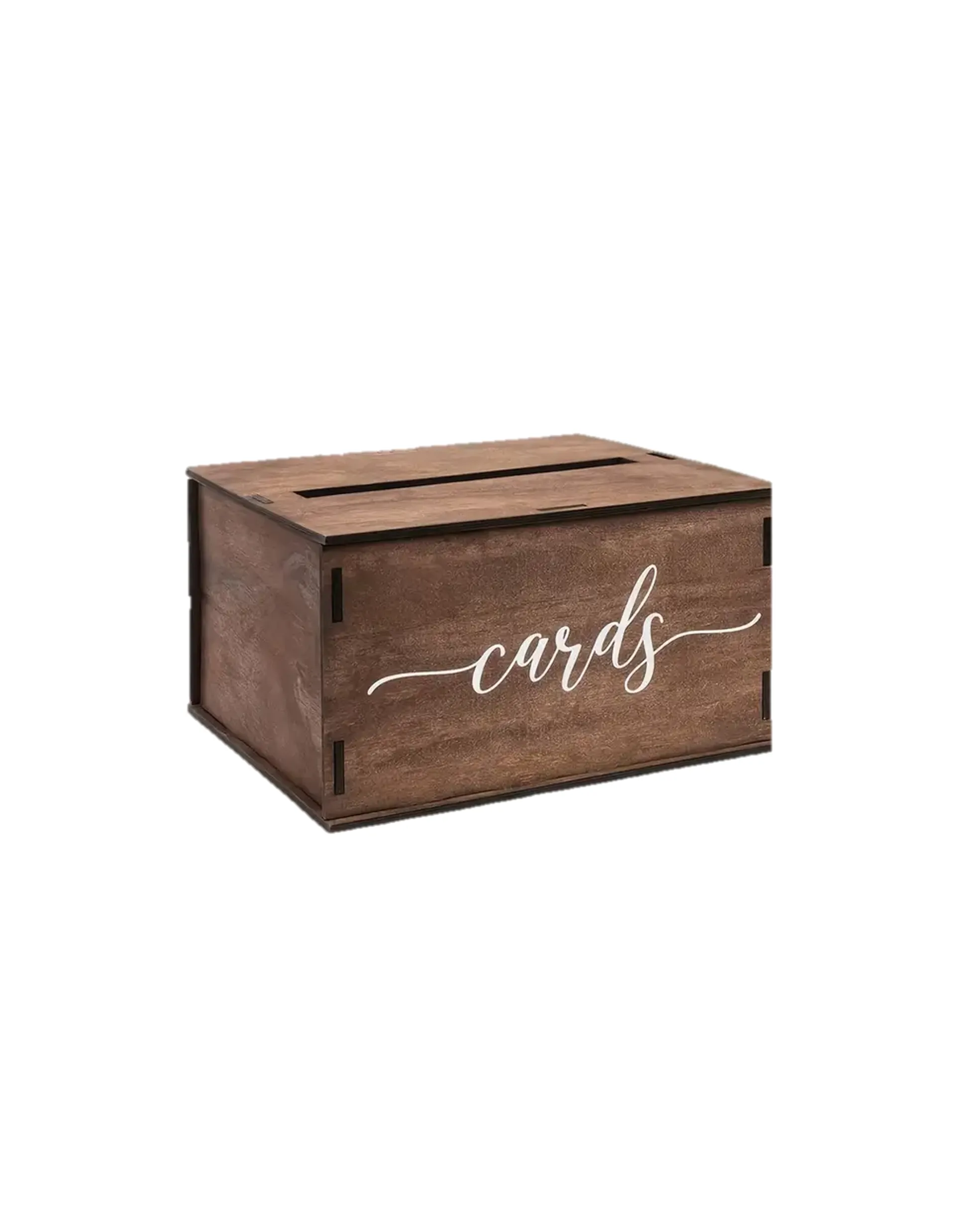 Wooden Cards Box With Removable Top