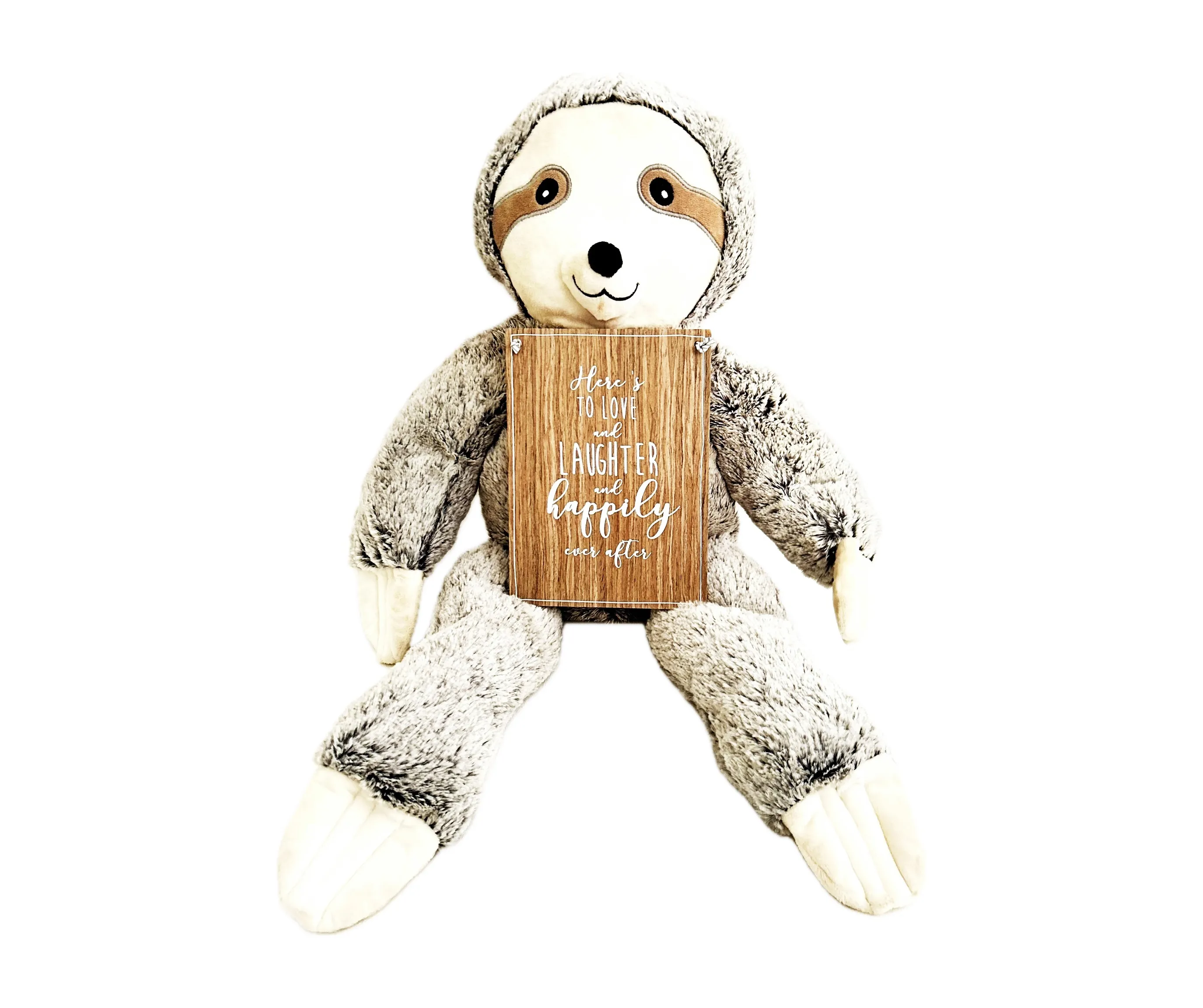 "Heres to love laughter and happily ever after" Sign Hanging