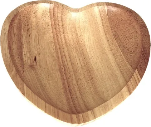 Wooden Heart Bowl Dish Serveware