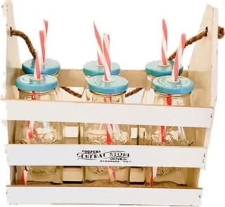 Milk Bottles x6 In Crate