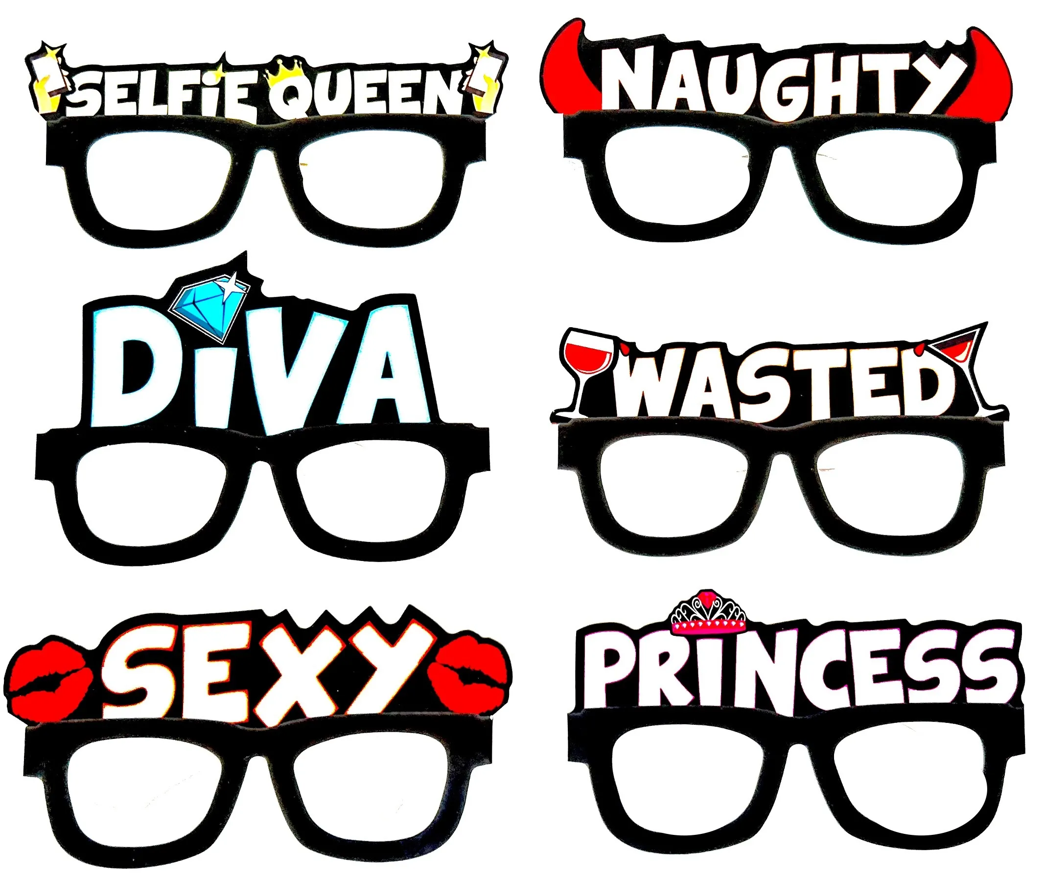 Card Glasses Event Adult Set