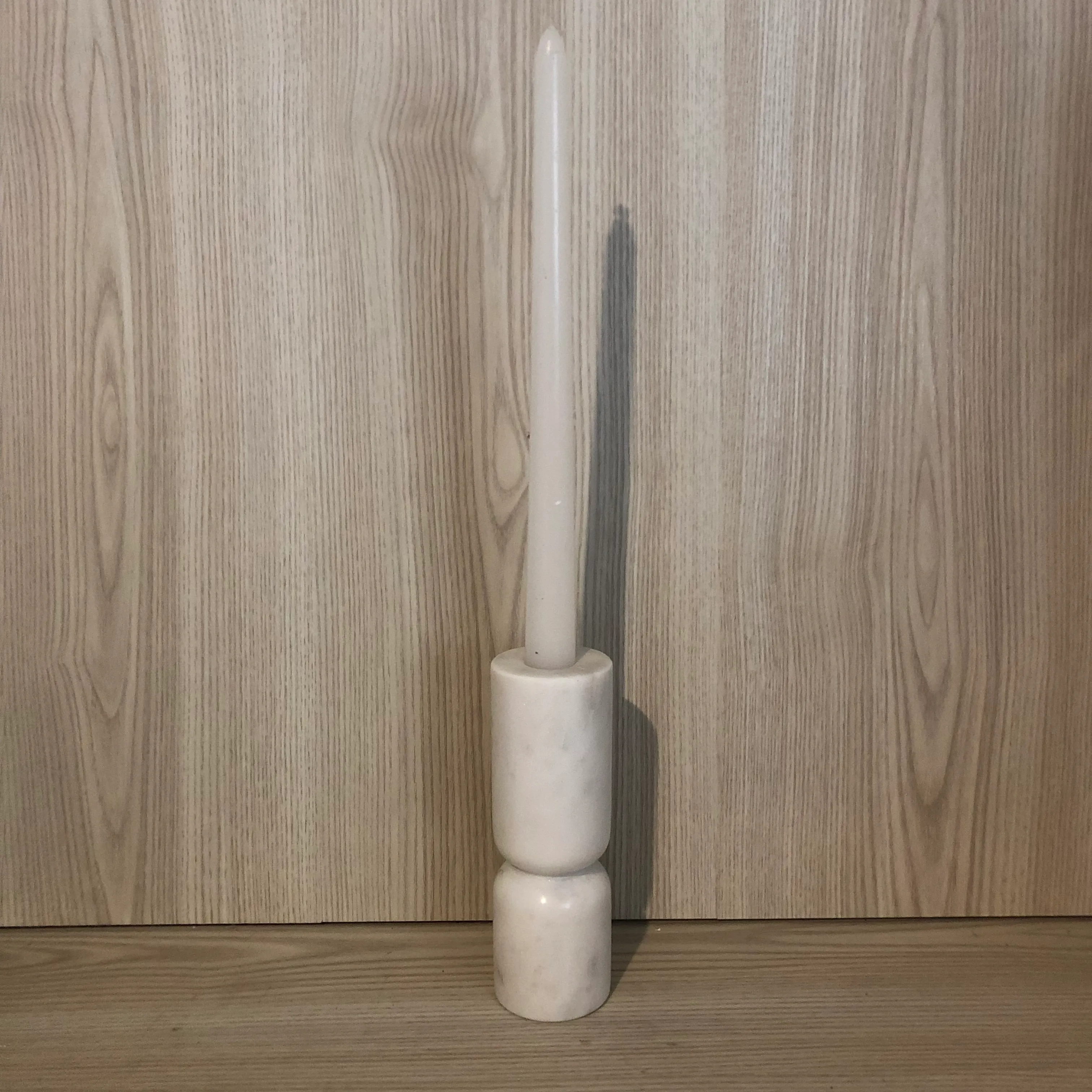 Pinch Marble Taper Candle Holder