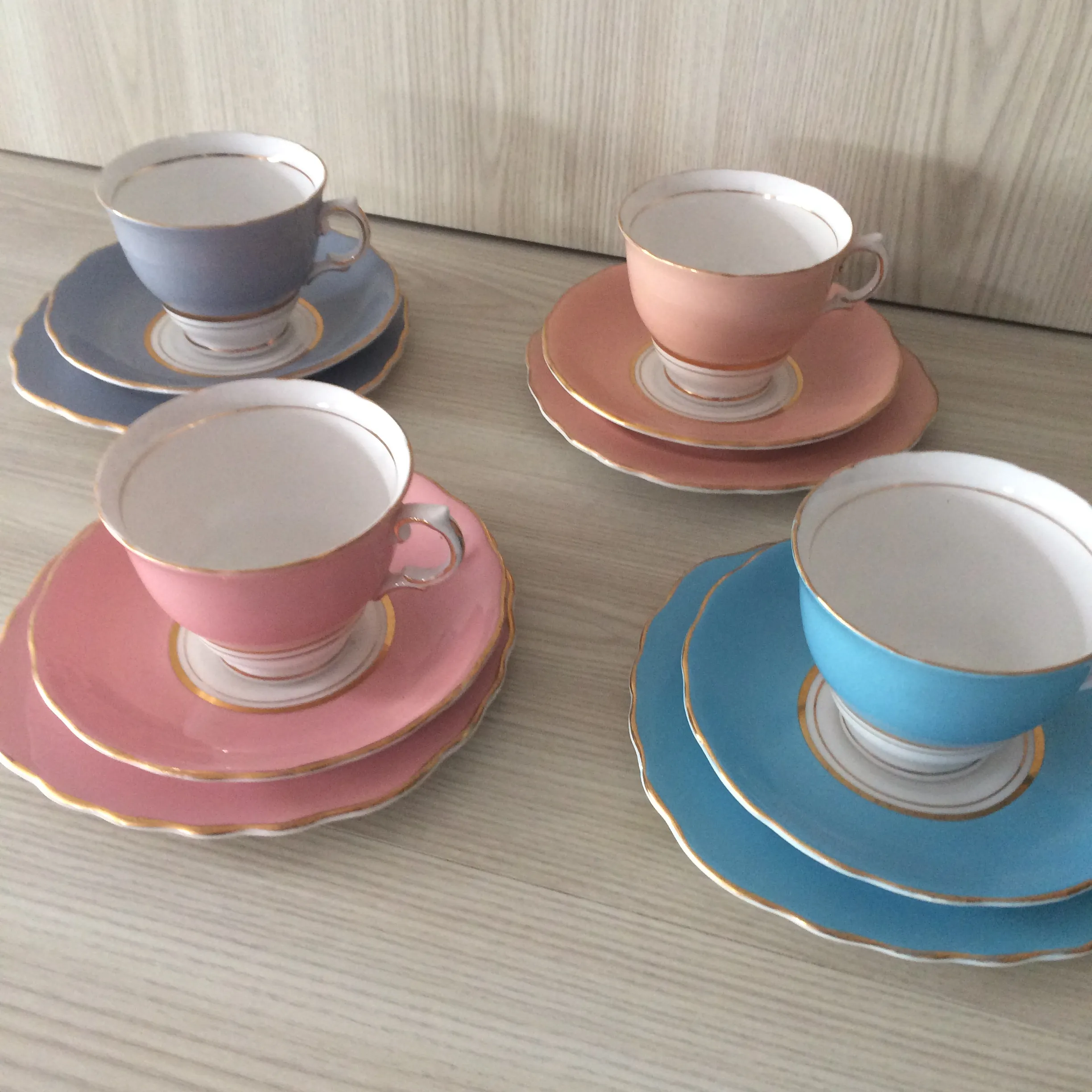 Vintage Tea Cup Trio Set - Colclough Pastels Range