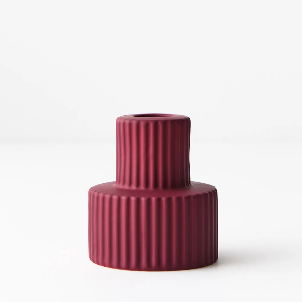 Linear Candle Holder - Cerise Pink