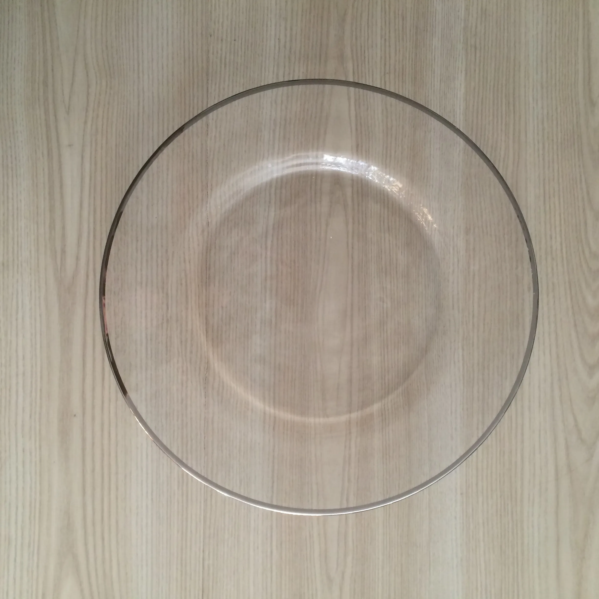 Thin Rim Charger Plate - Silver