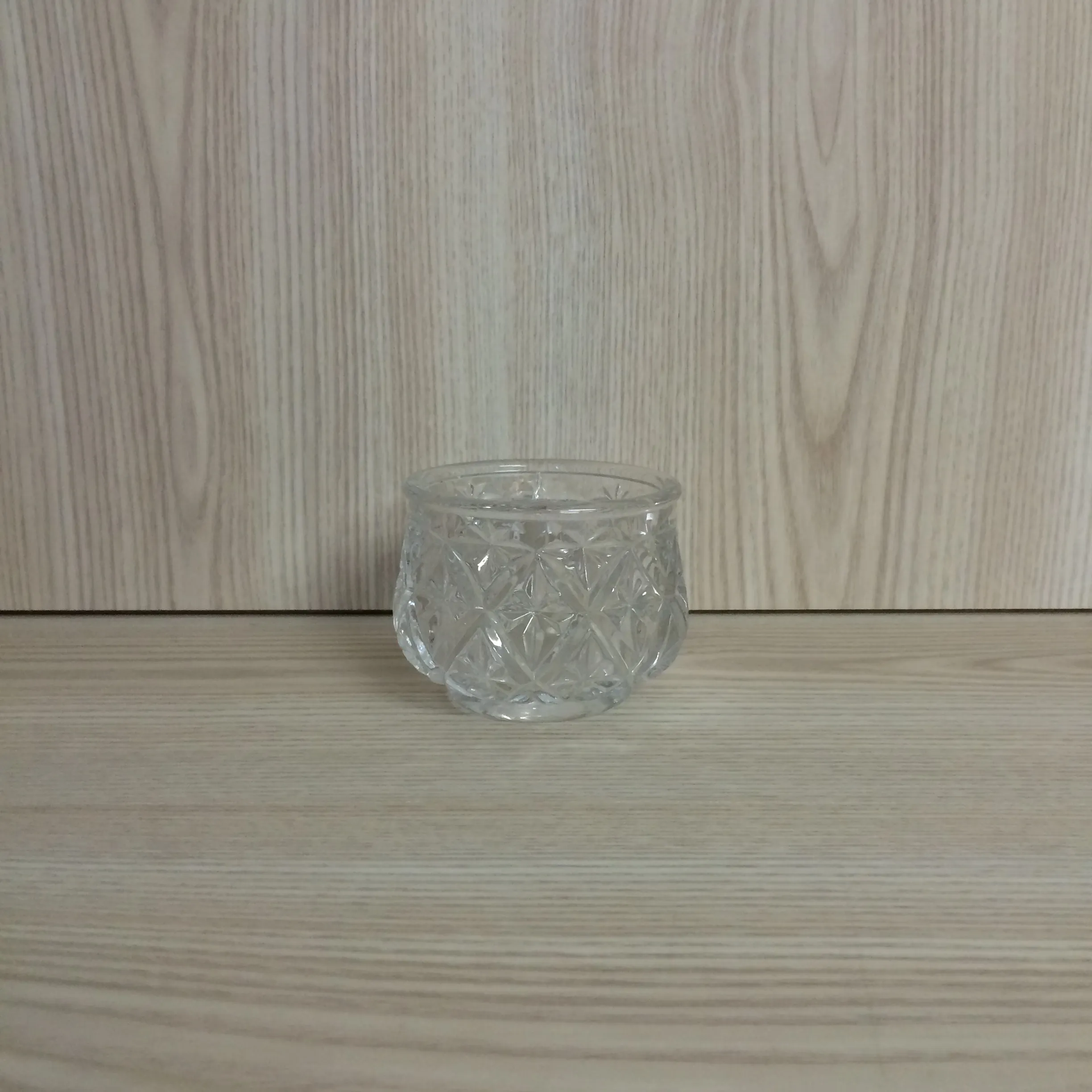 Cut Glass Bowl Votive Holder - Clear