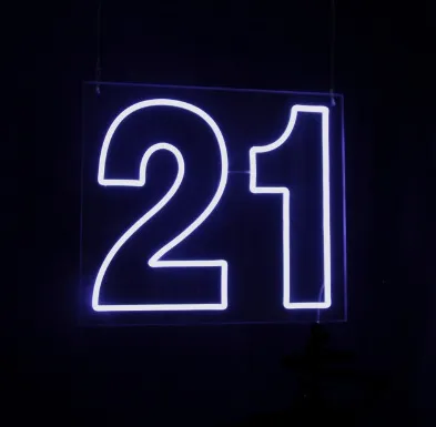 21 Neon Sign - Cool White