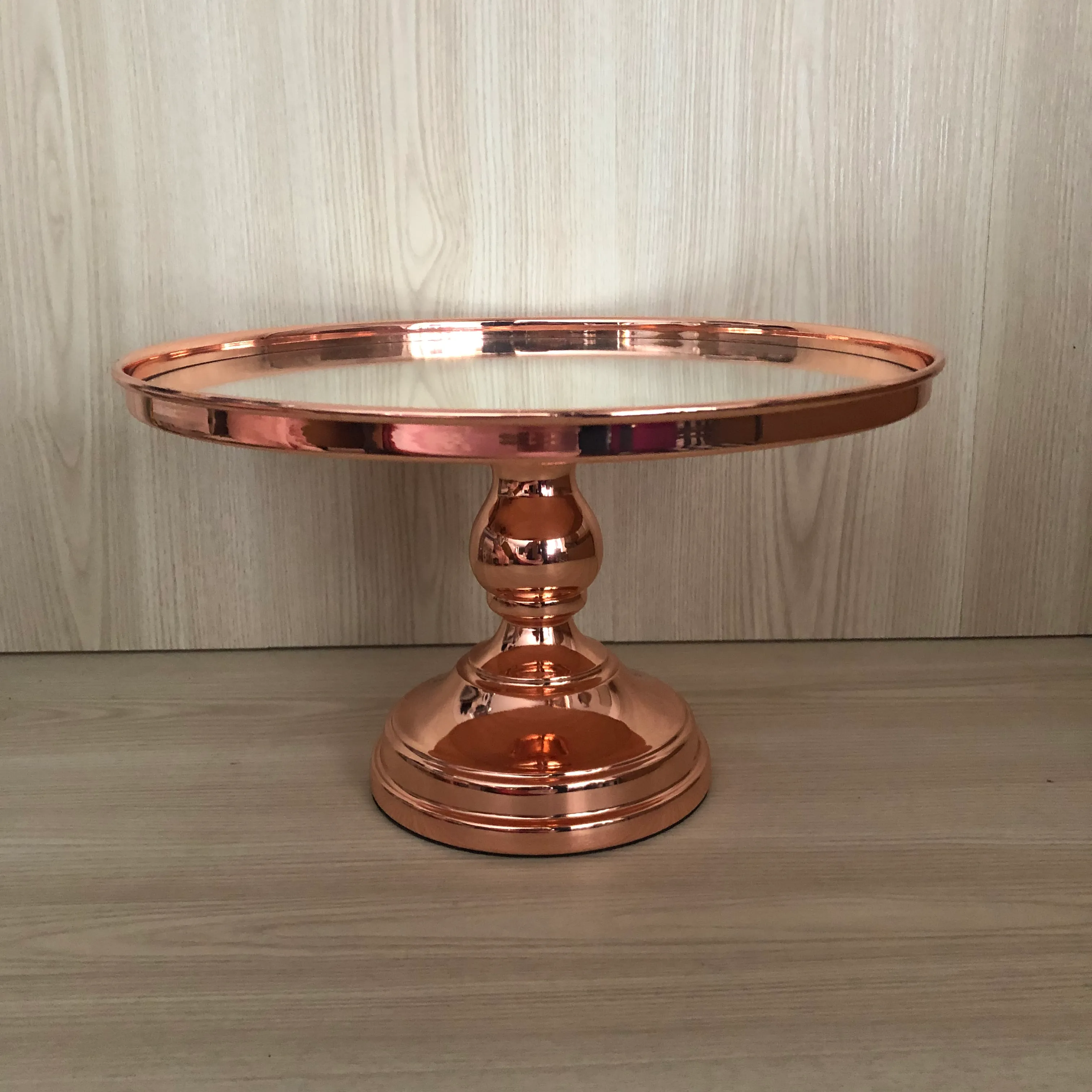 Gala Mirror Plated Cake Stand - Rose Gold