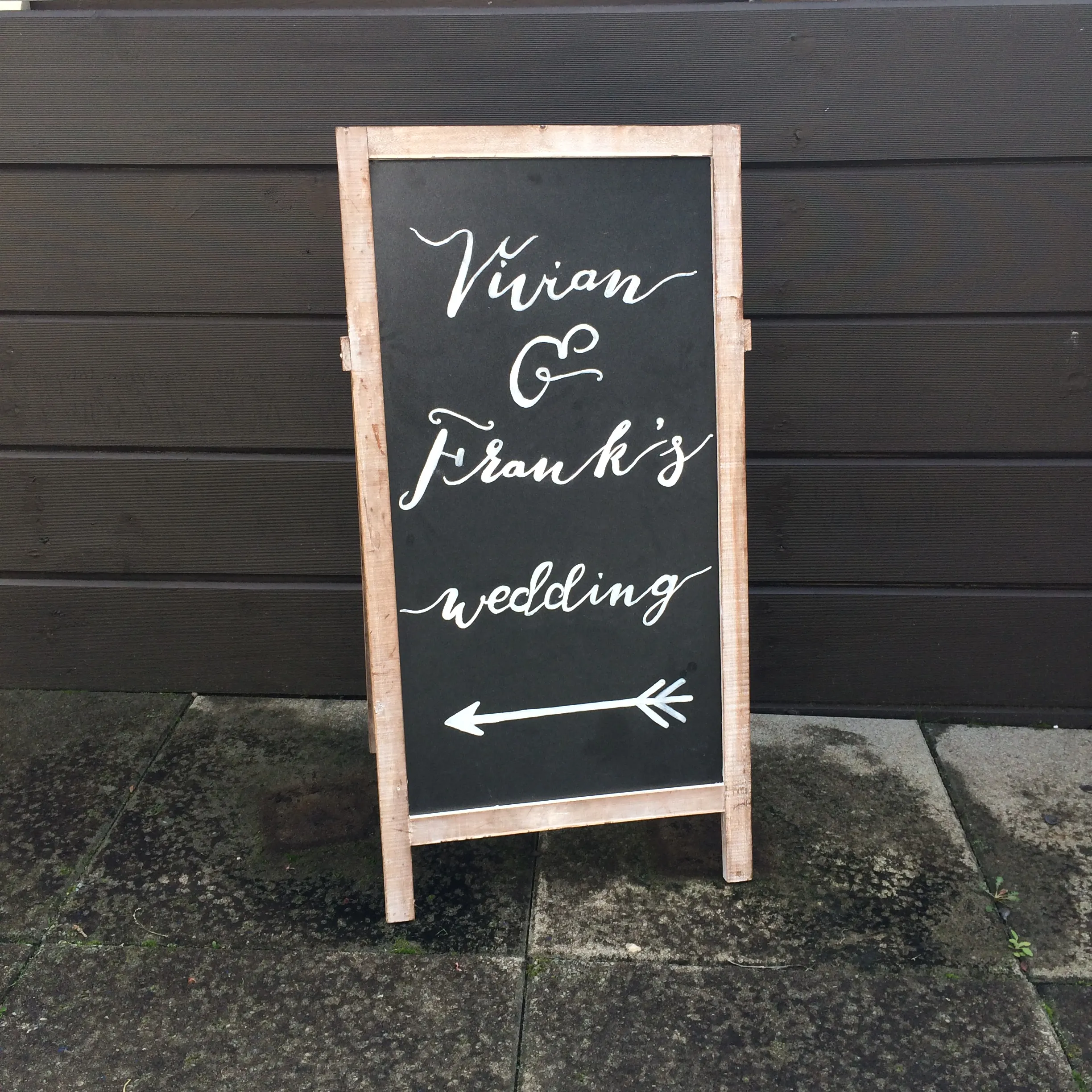 A Frame Natural Chalkboard Large