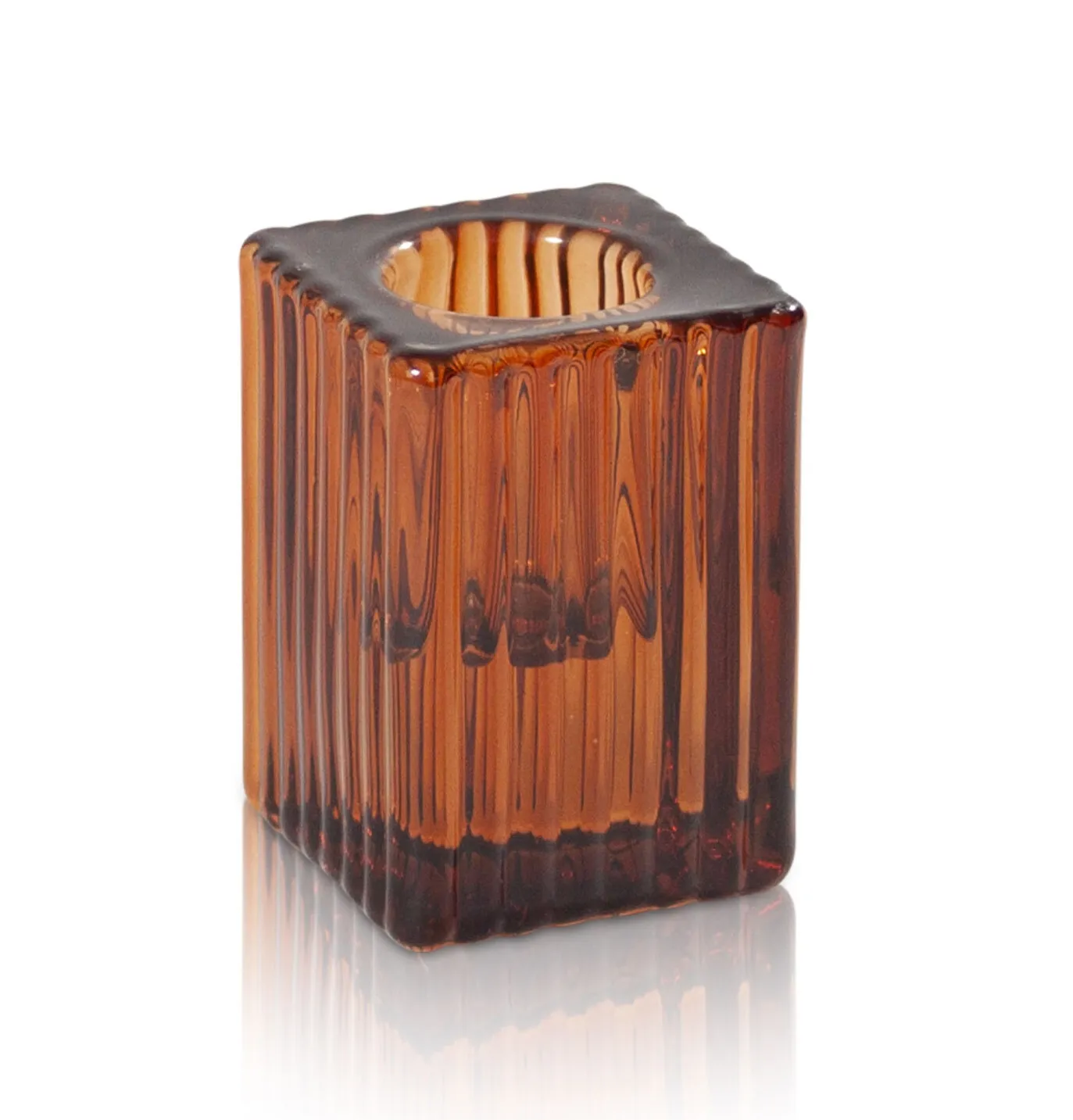 Enzo Taper Candle Holder - Amber