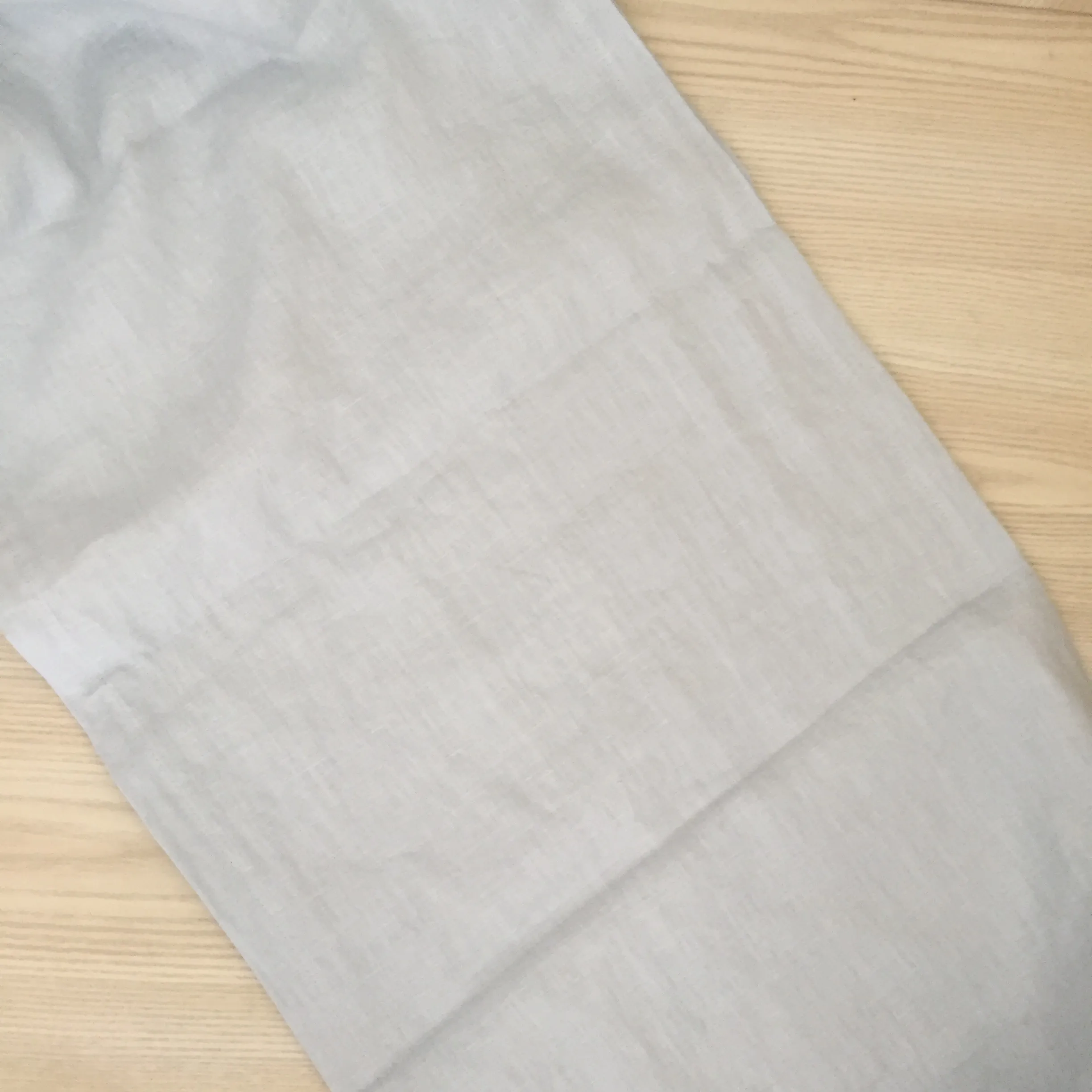 Stonewash Linen Table Runner - Pale Blue