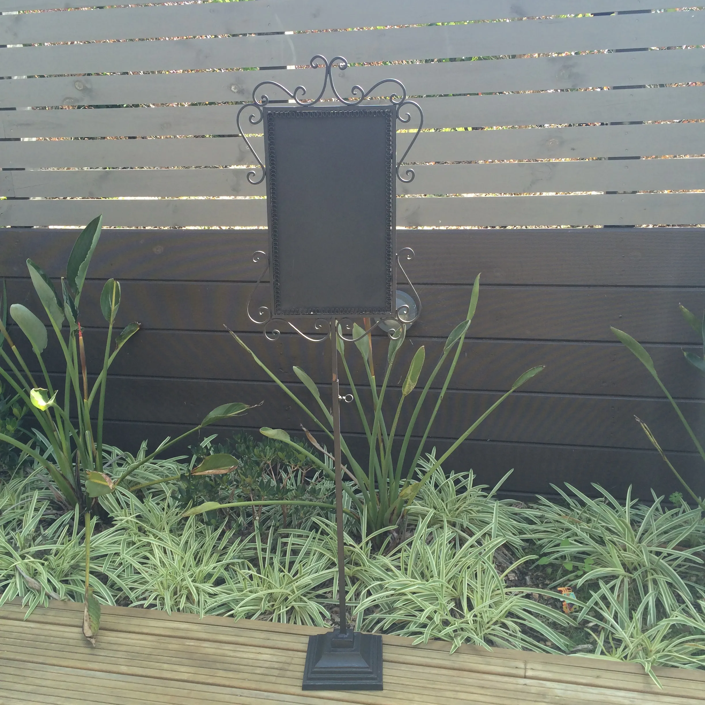 Chalkboard on Pedestal Stand - Black