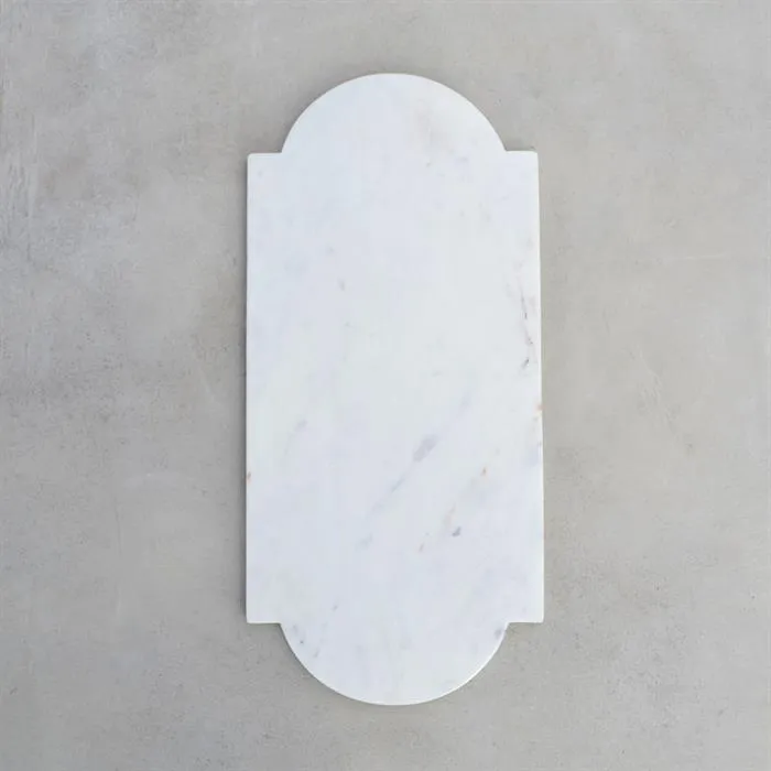 Keyhole White Marble Cheeseboard