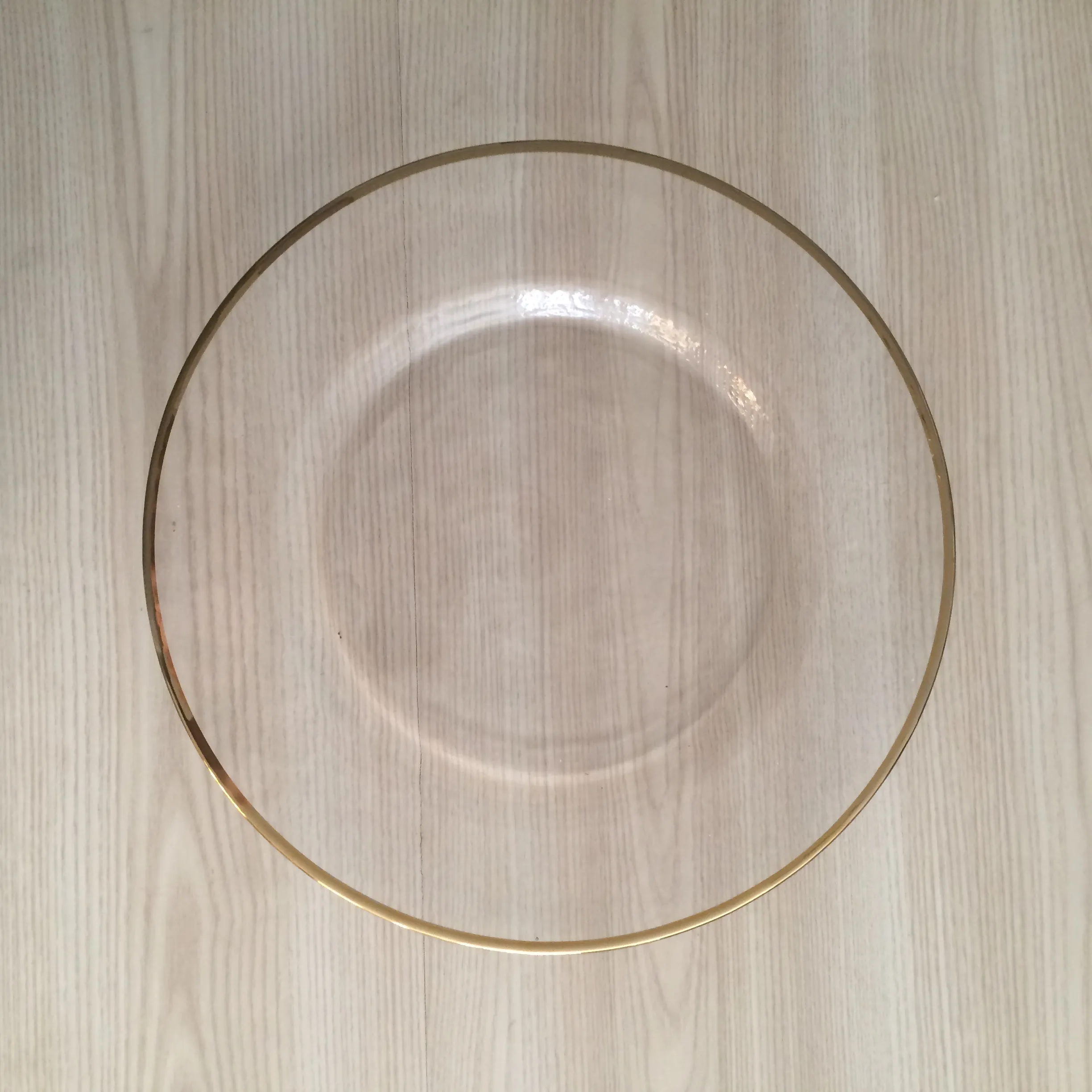 Thin Rim Charger Plate - Gold