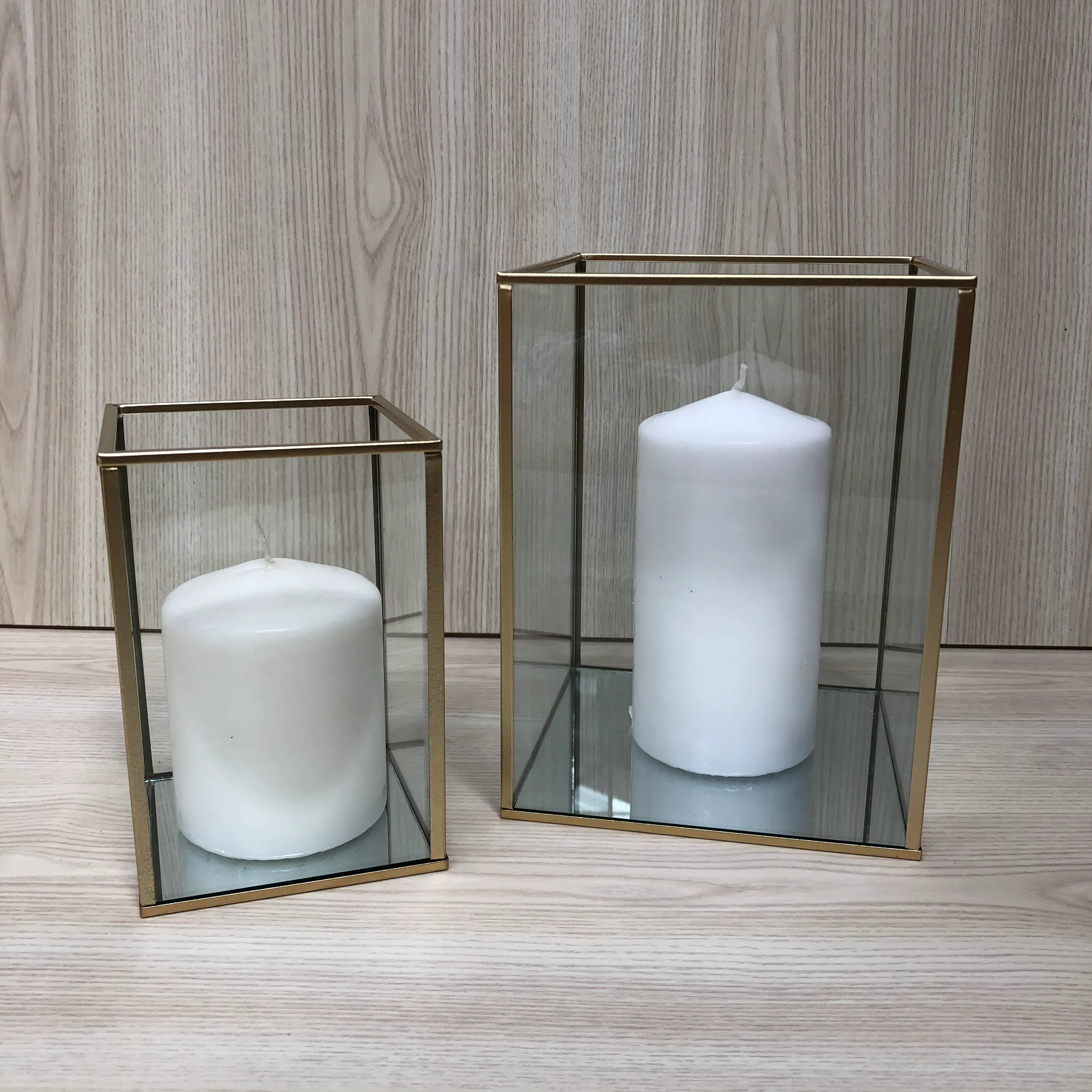 Metal Candle Display Box - Gold