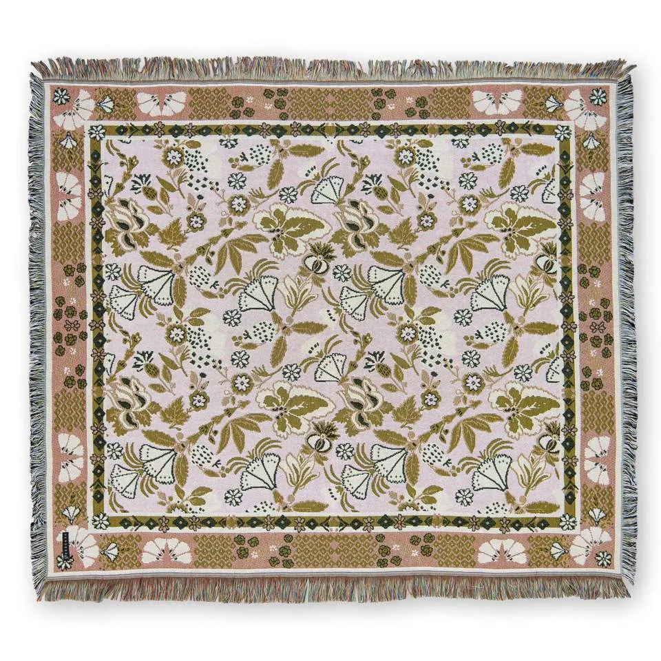 Eleanor Rigby Pink Picnic Rug/Throw