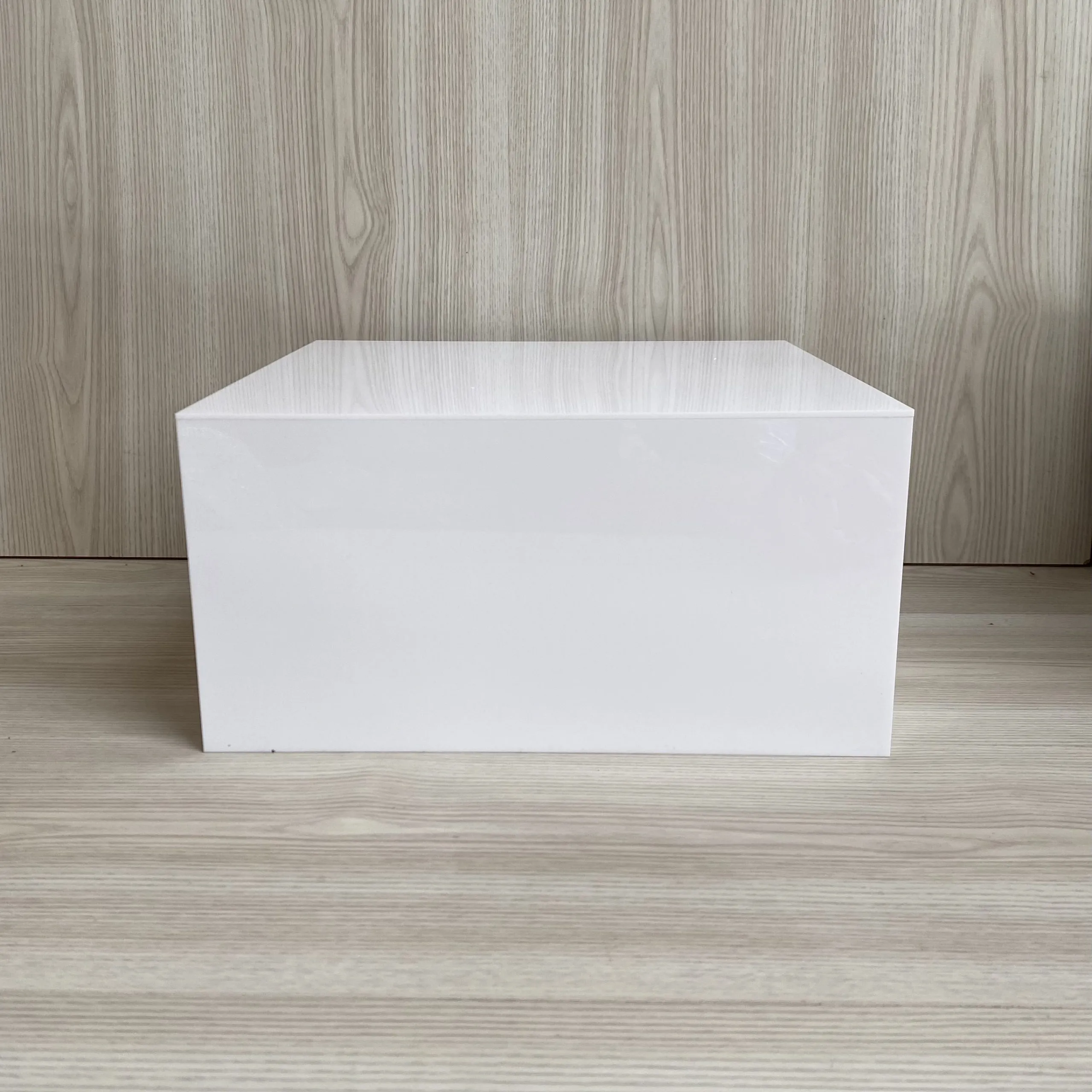 Acrylic Square Table Riser - White