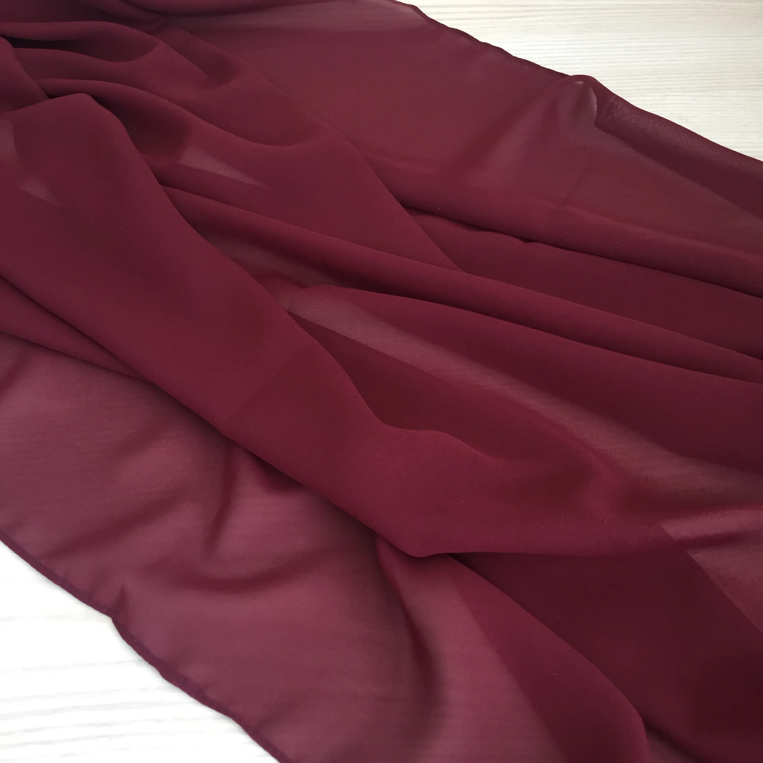 Chiffon Table Runner - Bordeaux