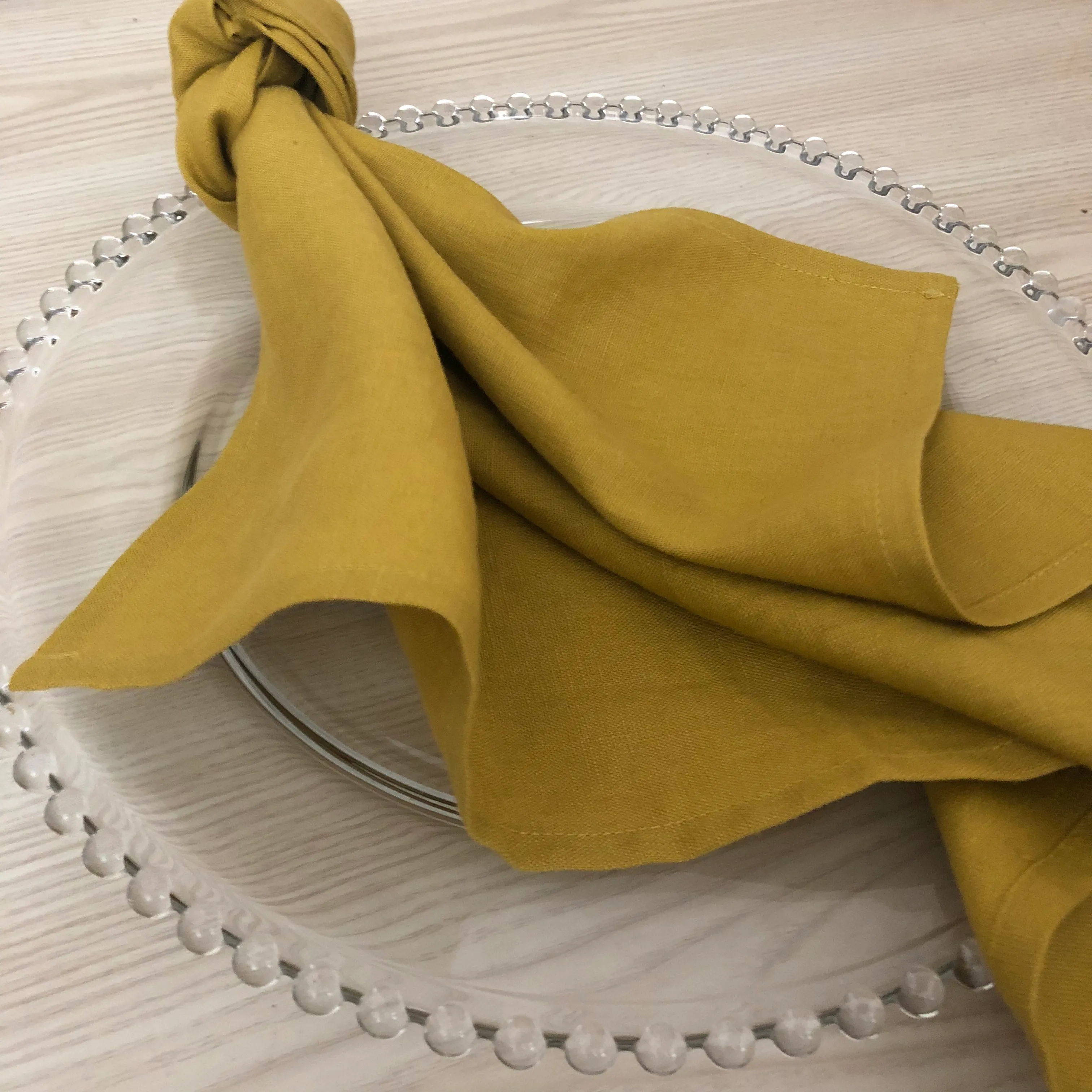 Stonewash Linen Napkin - Mustard