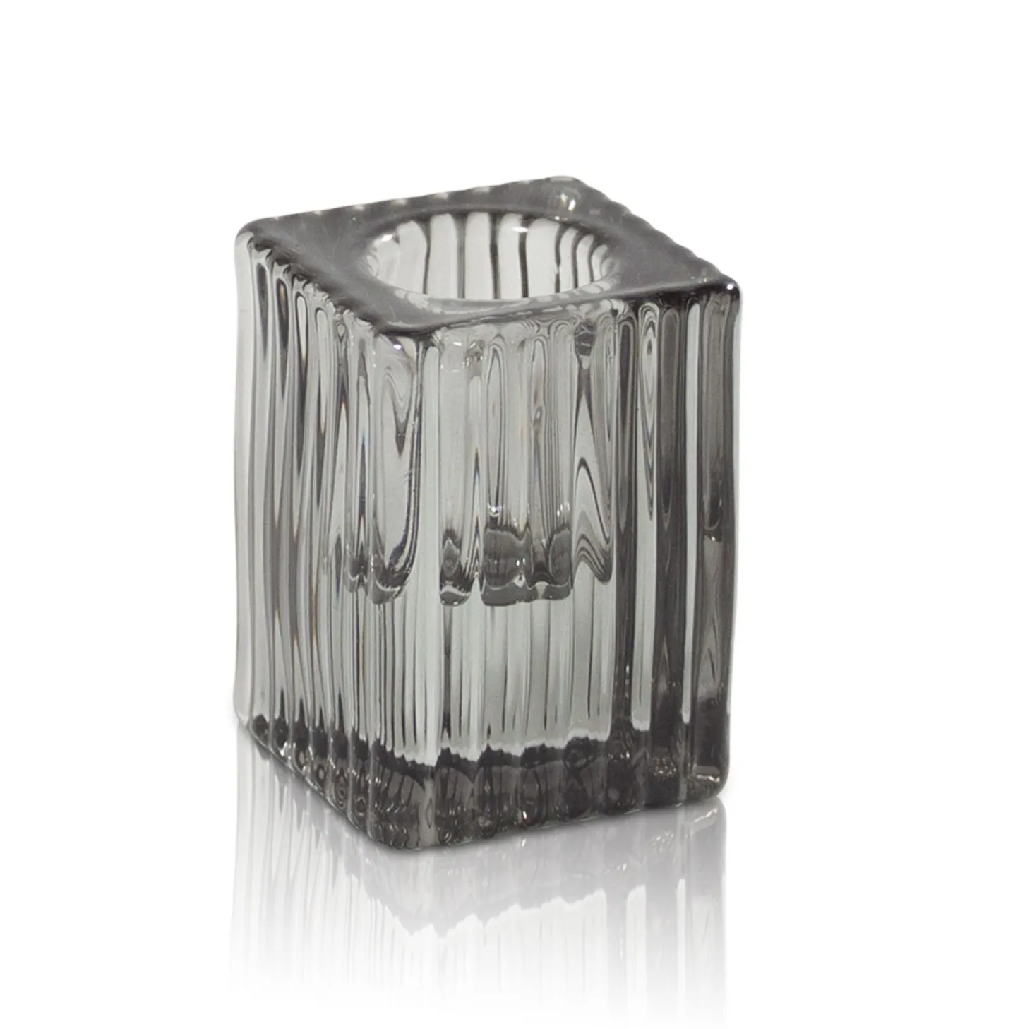 Enzo Taper Candle Holder - Smoke Grey