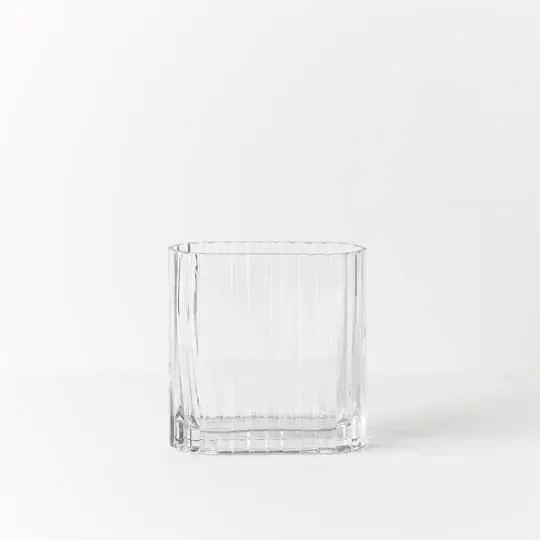 Oval Ripple Vase - Clear