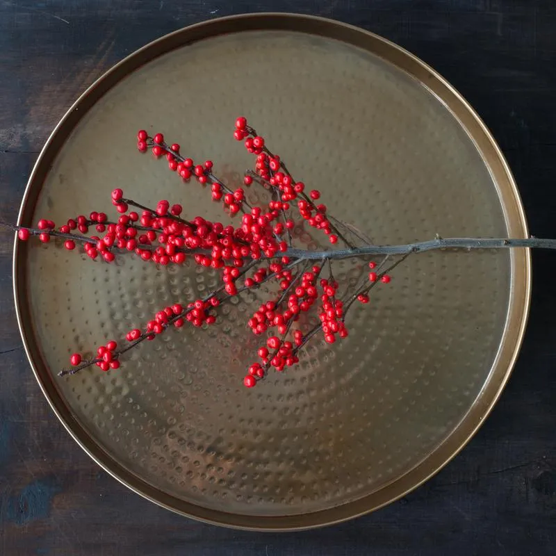 Cariso Round Brass Tray - 45cm dia