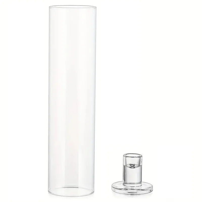 Minimalist Glass Candle Holder + Candle Shade Set 30cmH